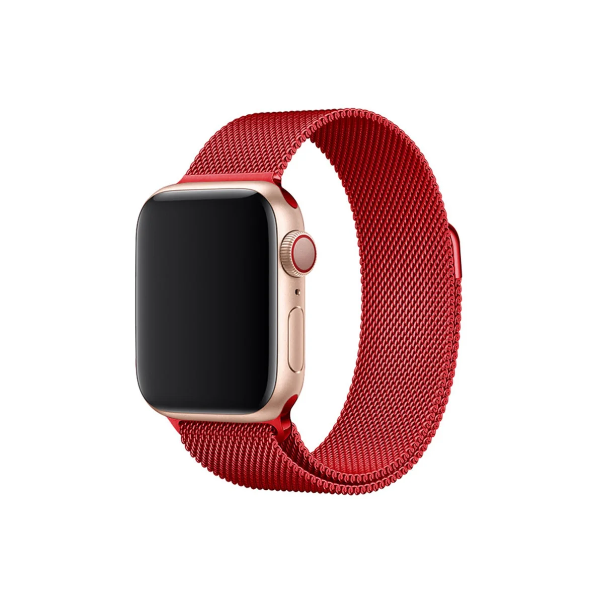 38mm Metal Mıknatıslı Kordon Kırmızı - Kolay Tak-Çıkar ve Şık Görünüm