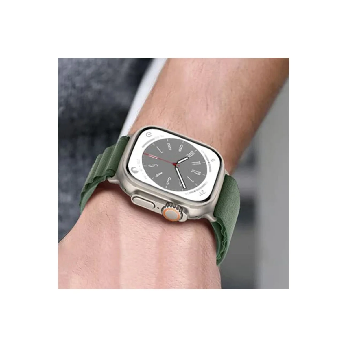 38mm Mountain Kordon Saat - Yeşil, Cilt Dostu ve Rahat Tasarım