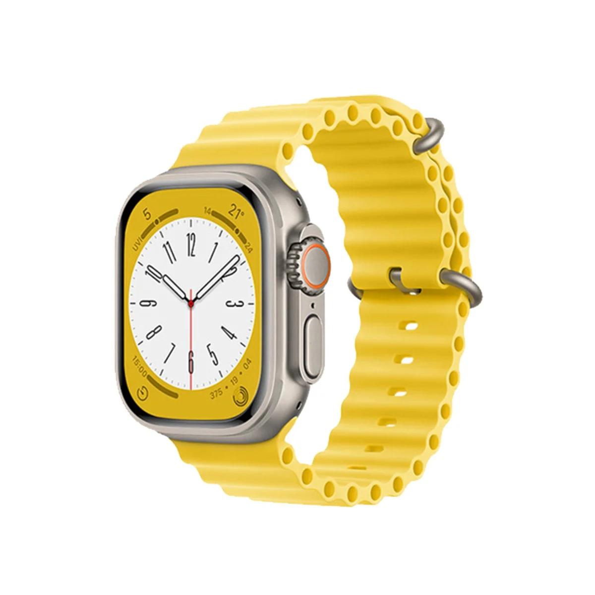38mm Ocean Kordonlu Akıllı Saat - Sarı ve Deniz Teması