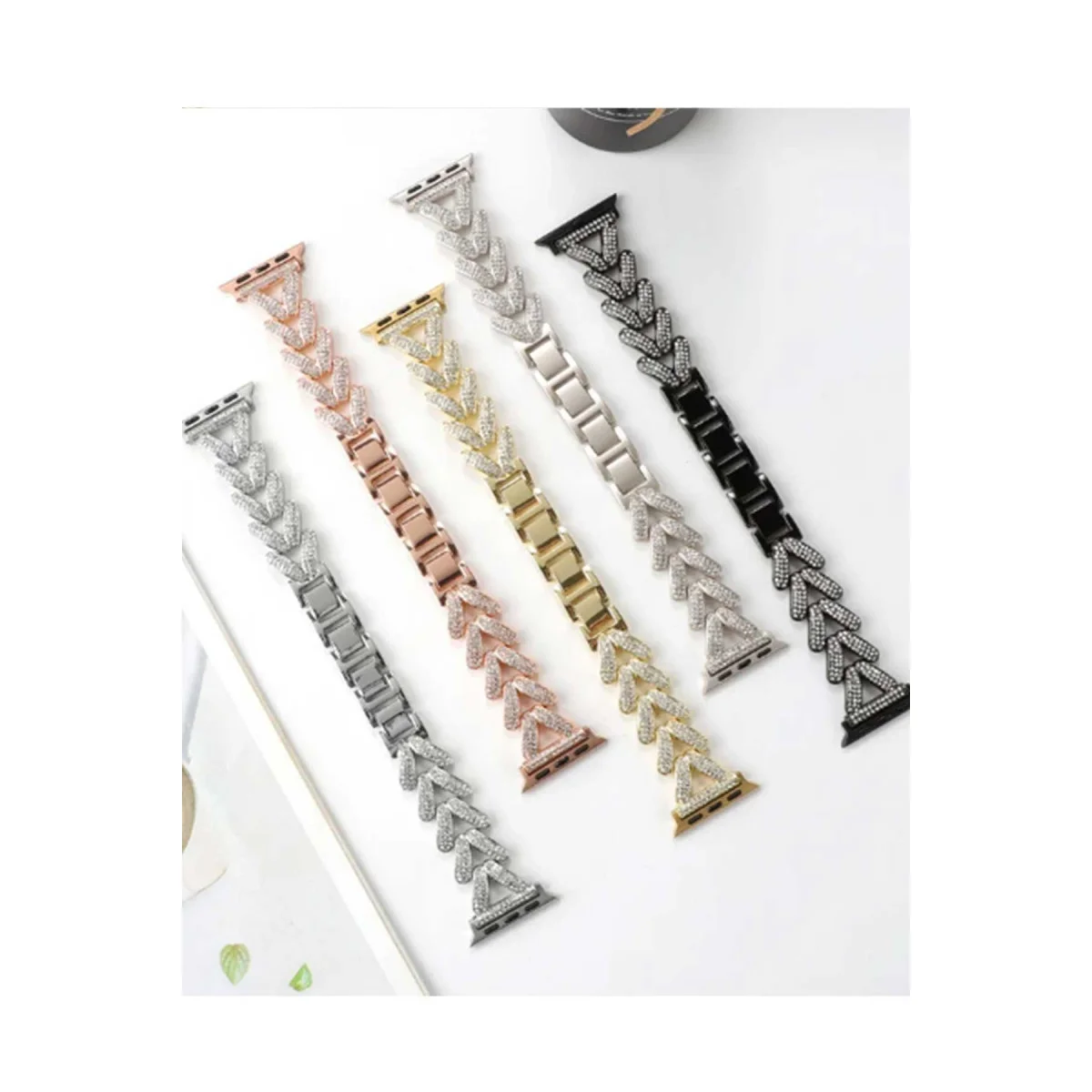 38mm Siyah Node Taşlı Kordonlu Saat