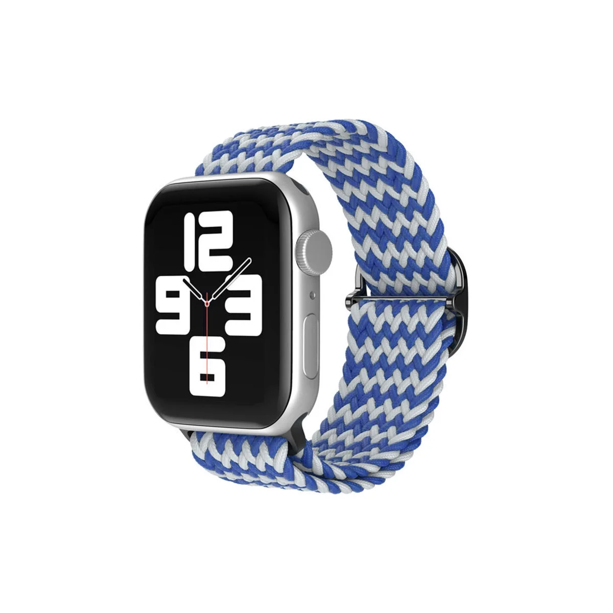 38mm Star Kordon Zigzag Beyaz-Mavi - Şık ve Günlük Takı