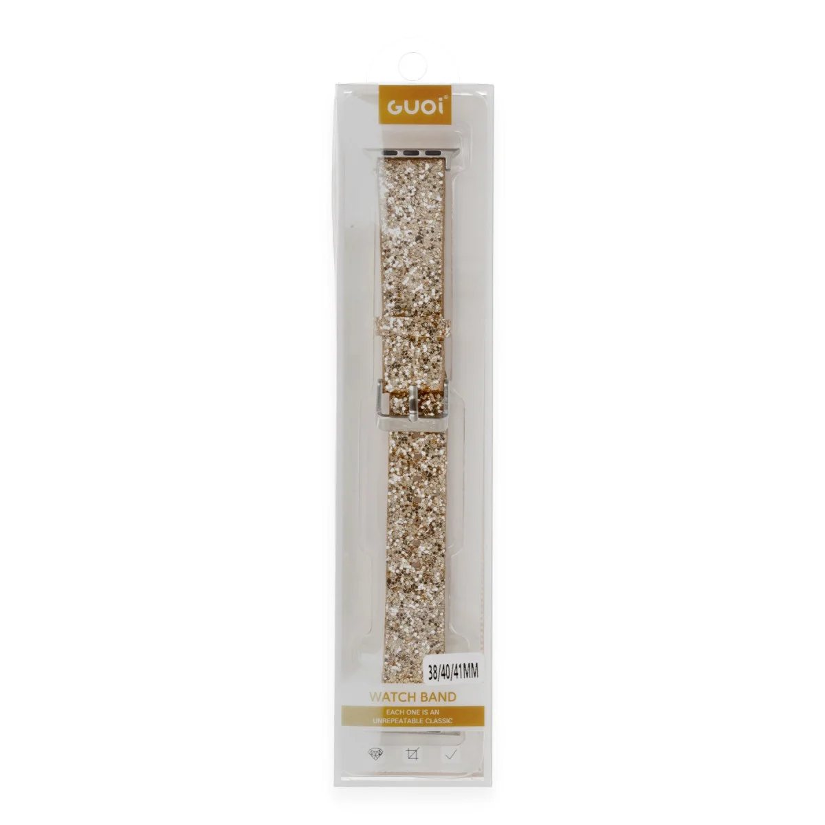 38mm Starry Taşlı Altın Kordon - Elegan ve Şık Tasarım