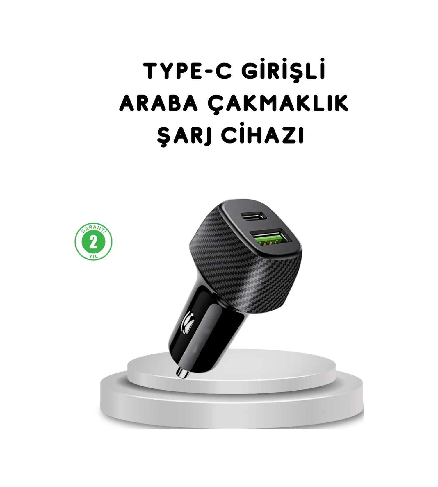 38w Araç Şarj Cihazı Type-c Pd Usb Hızlı Şarj Çift Port - Lisinya