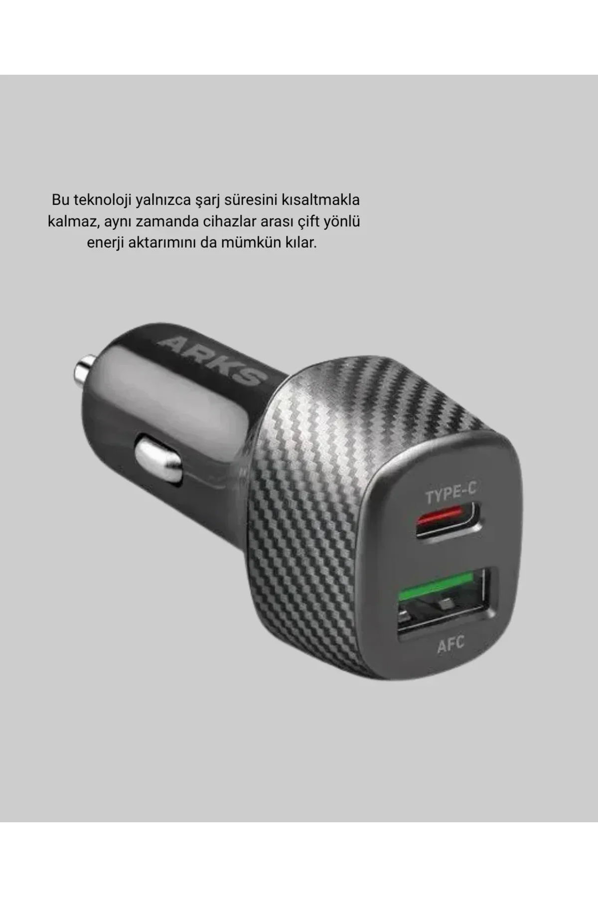 38W Araç Şarj Cihazı Type-C PD USB Hızlı Şarj Çift Port