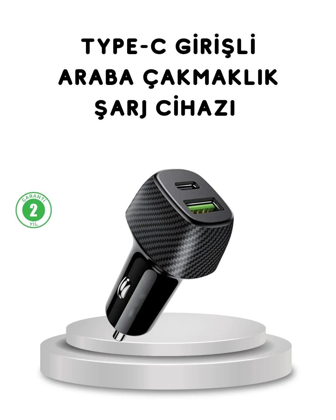 38W Araç Şarj Cihazı Type-C PD USB Hızlı Şarj Çift Port 38W Araç Şarj Cihazı Type-C PD USB Hızlı Şarj Çift Port