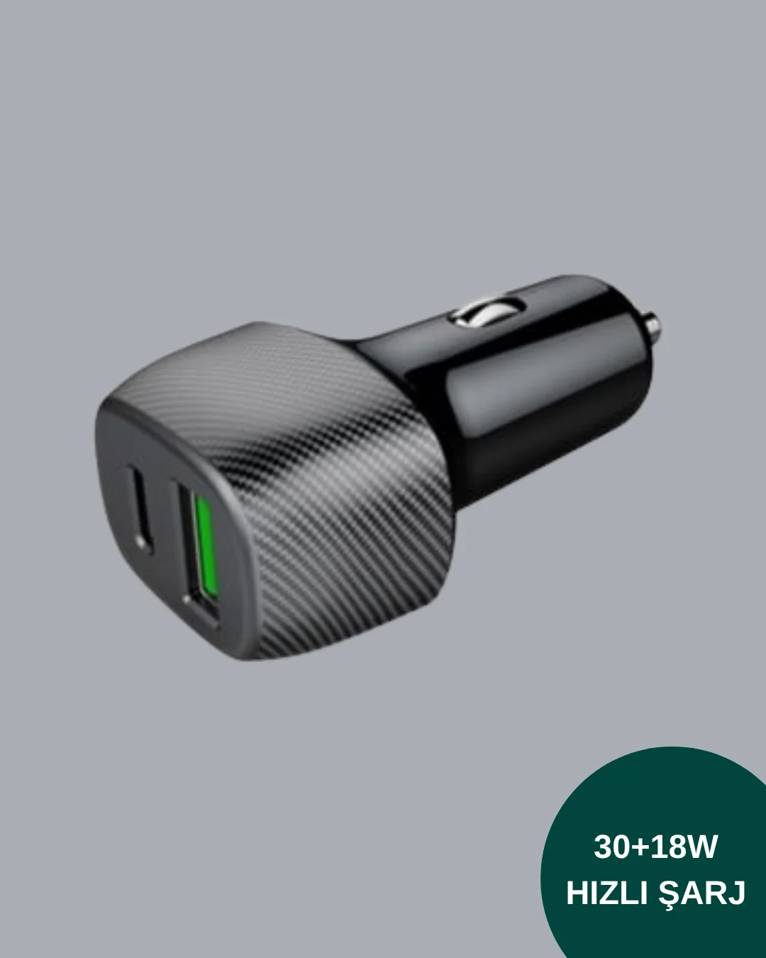 38W Çift Çıkışlı Araç Şarj Cihazı – Type-C ve USB PD Destekli