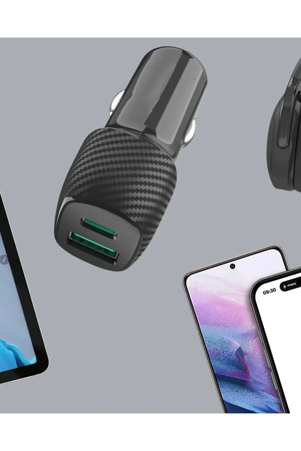 38W Çift Çıkışlı Araç Şarj Cihazı – Type-C ve USB PD Destekli