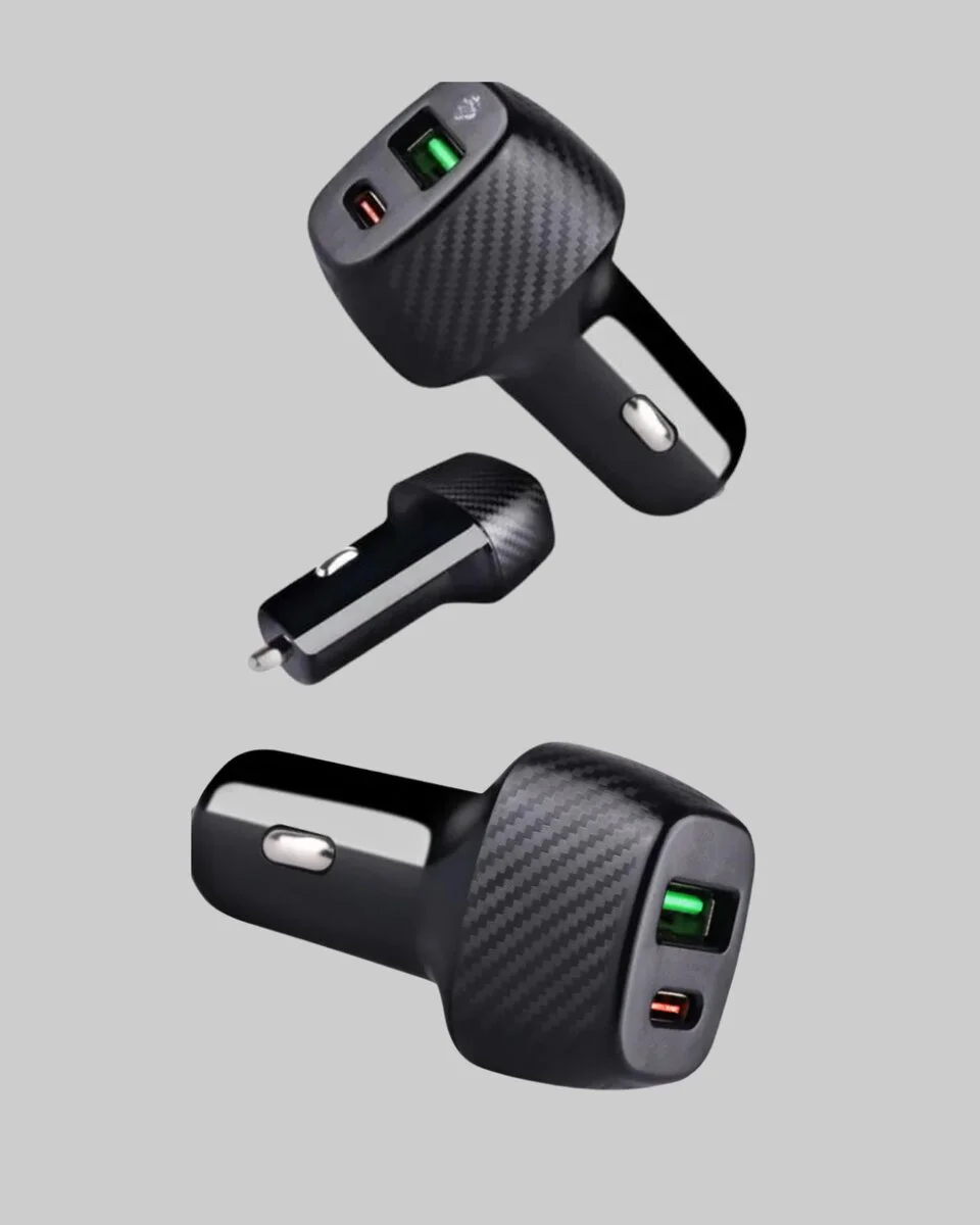 38W Hızlı Şarj Araç Cihazı Type-C + USB Çift Çıkışlı - PD Destekli
