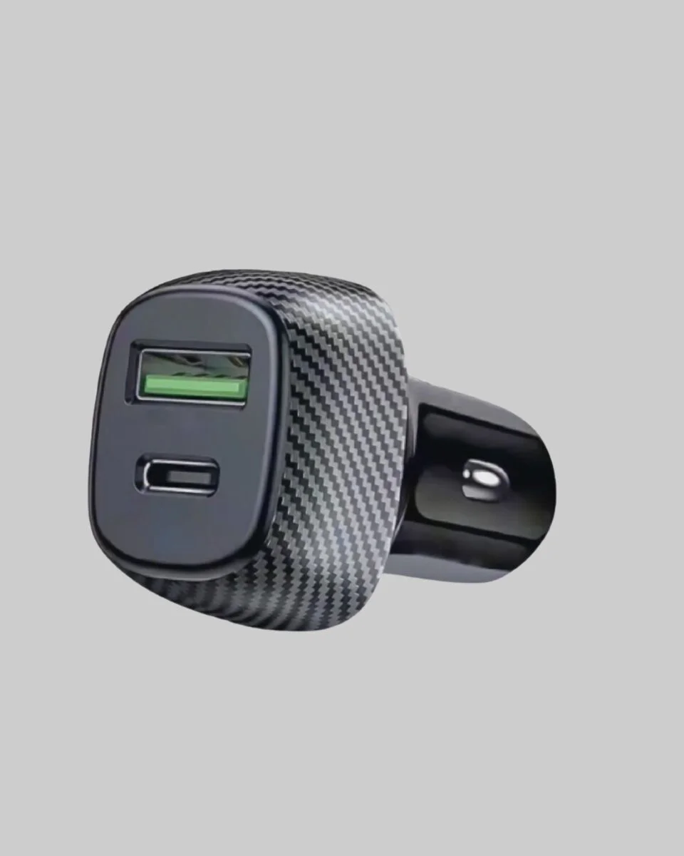 38W Hızlı Şarj Araç Cihazı Type-C + USB Çift Çıkışlı - PD Destekli