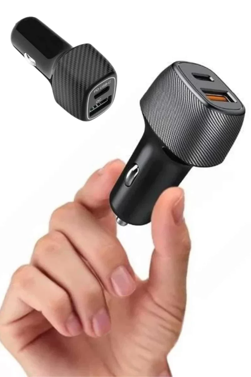 38W Hızlı Şarj Oto Çakmaklık Cihazı - Type-C & USB ile Çift Şarj Desteği