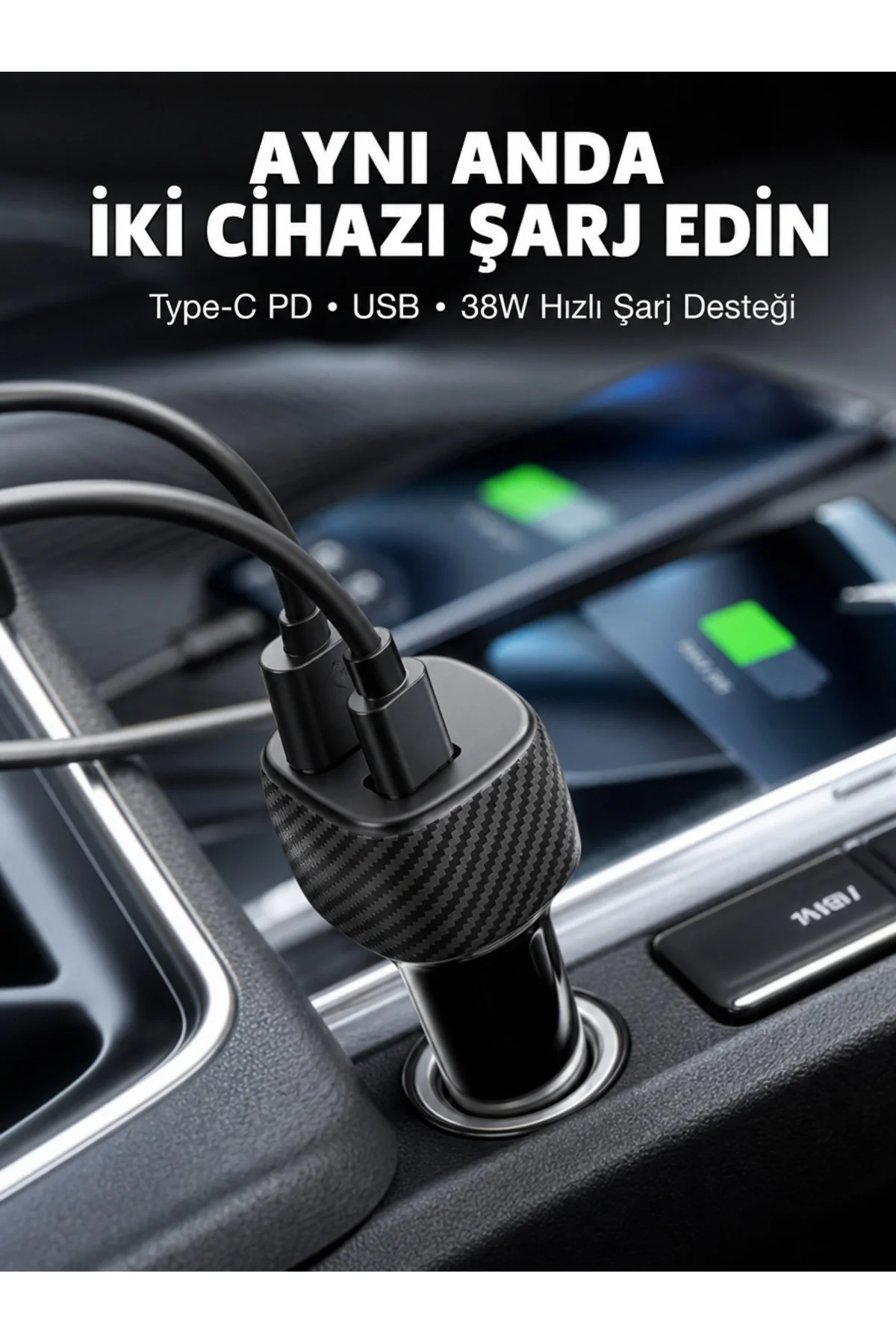 38W Oto Çakmaklık Araç Içi Şarj Cihazı Hızlı Şarj Uzun Ömürlü Yeni Nesil 38W Oto Çakmaklık Araç Içi Şarj Cihazı Hızlı Şarj Uzun Ömürlü Yeni Nesil