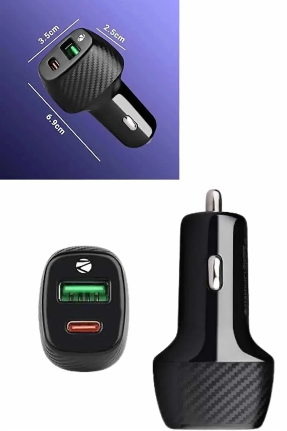 38W USB Type-C Girişli Oto Çakmaklık Araç İçi Hızlı Şarj Çakmaklı