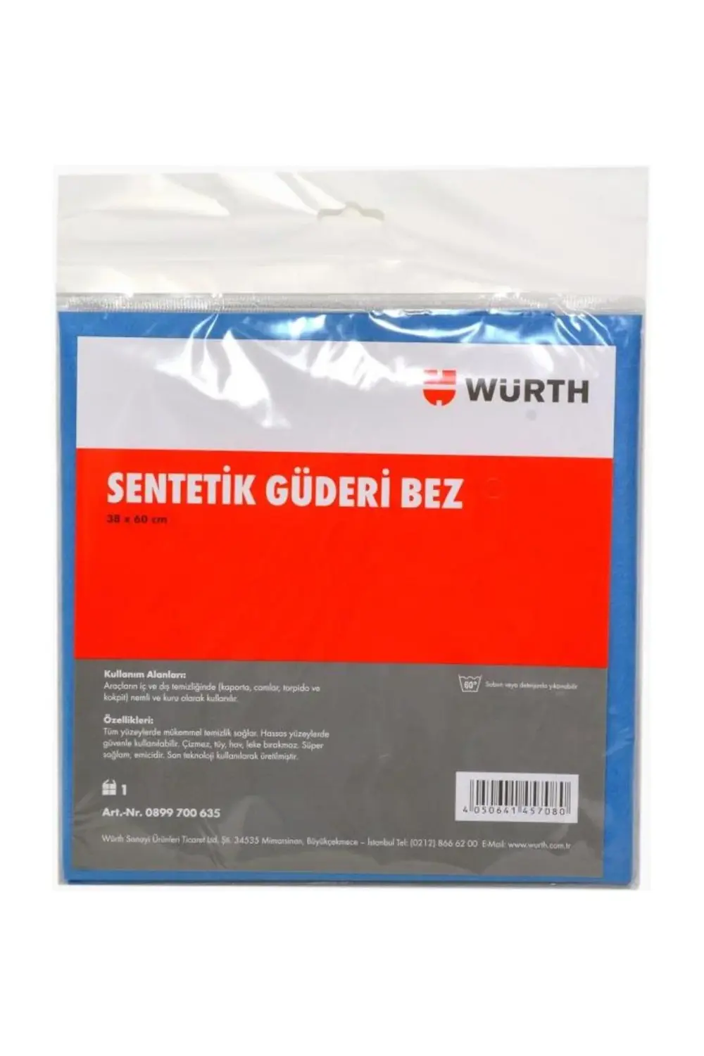 38x60 Cm Sentetik Güderi Bez Mavi 130 gr