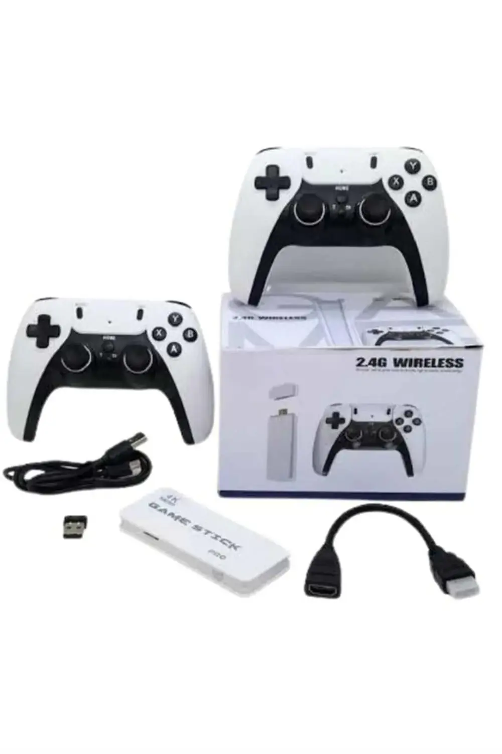 3D 4K 2000 Oyunlu Game Stick Oyun Konsolu Çift Konsol