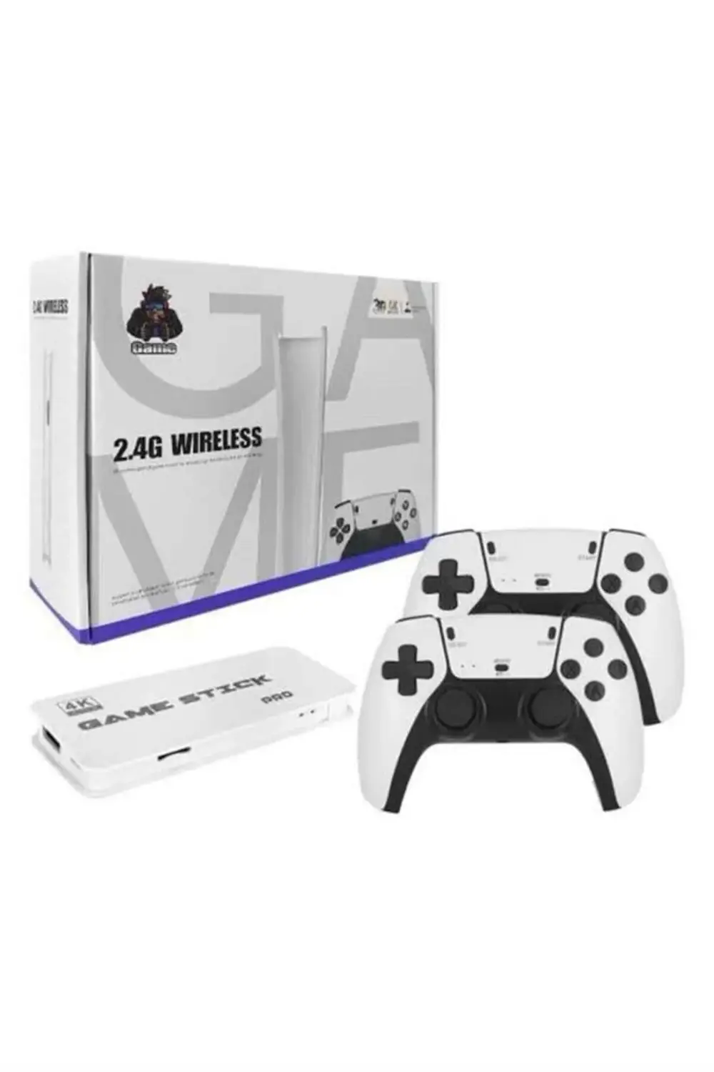 3D 4K 2000 Oyunlu Game Stick Oyun Konsolu Çift Konsol