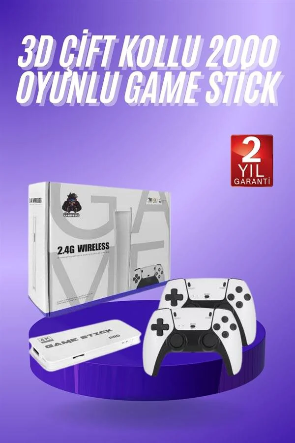 3D 4K HD 2.4G Game Stick Oyun Konsolu Çift Kollu Retro Mini Fiyatı, Yorumları ve Özellikleri