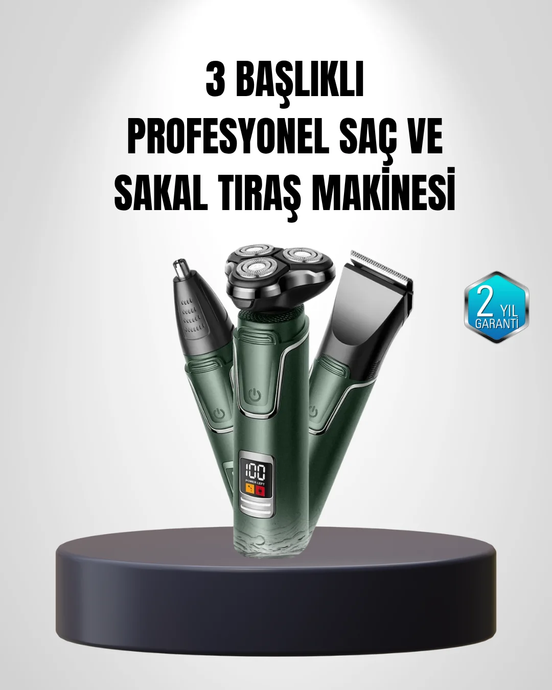 3D Akıllı Kesim Teknolojili Şarjlı Tıraş Seti – 3 Başlıklı, Paslanmaz Çelik Bıçaklı 3D Akıllı Kesim Teknolojili Şarjlı Tıraş Seti – 3 Başlıklı, Paslanmaz Çelik Bıçaklı