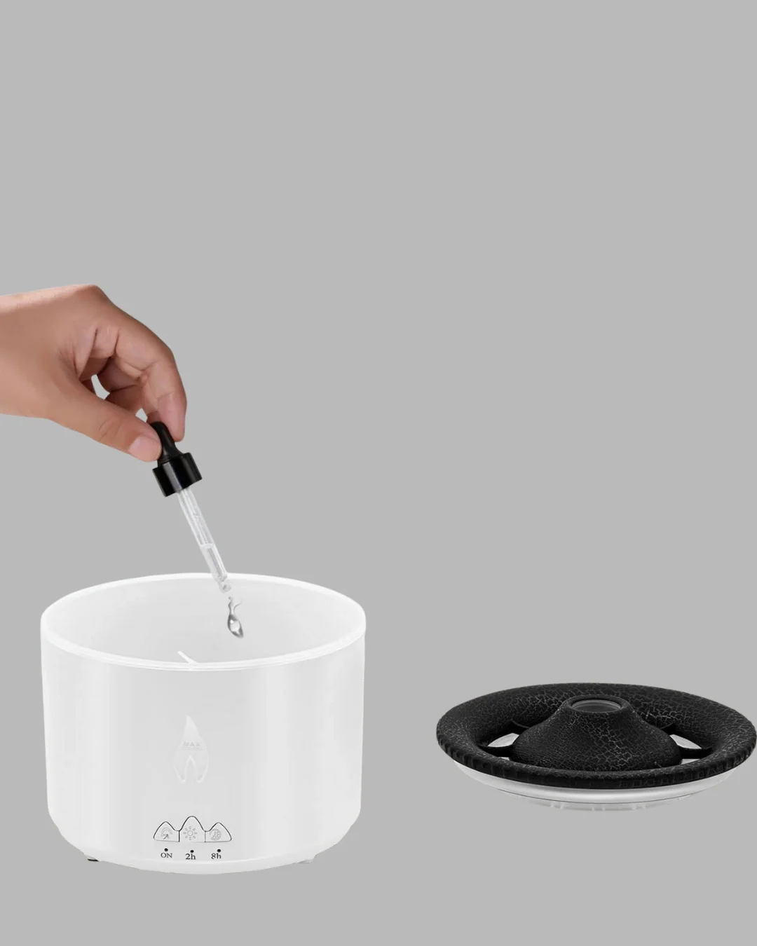 3D Alev Işıklı Aromaterapi Makinesi – 360 ml Su Kapasiteli Sessiz Difüzör