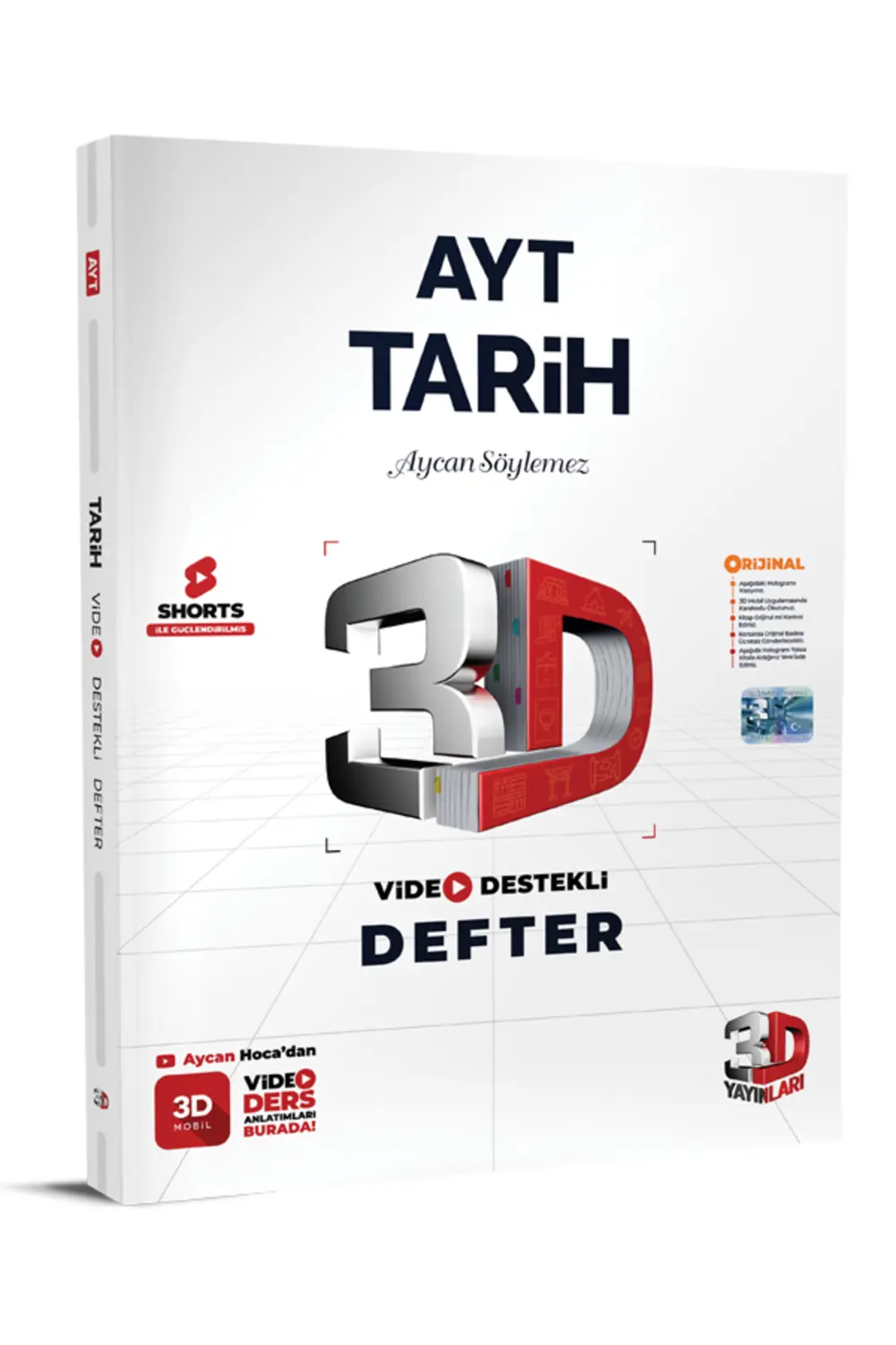 3D AYT Tarih Video Destekli Defter