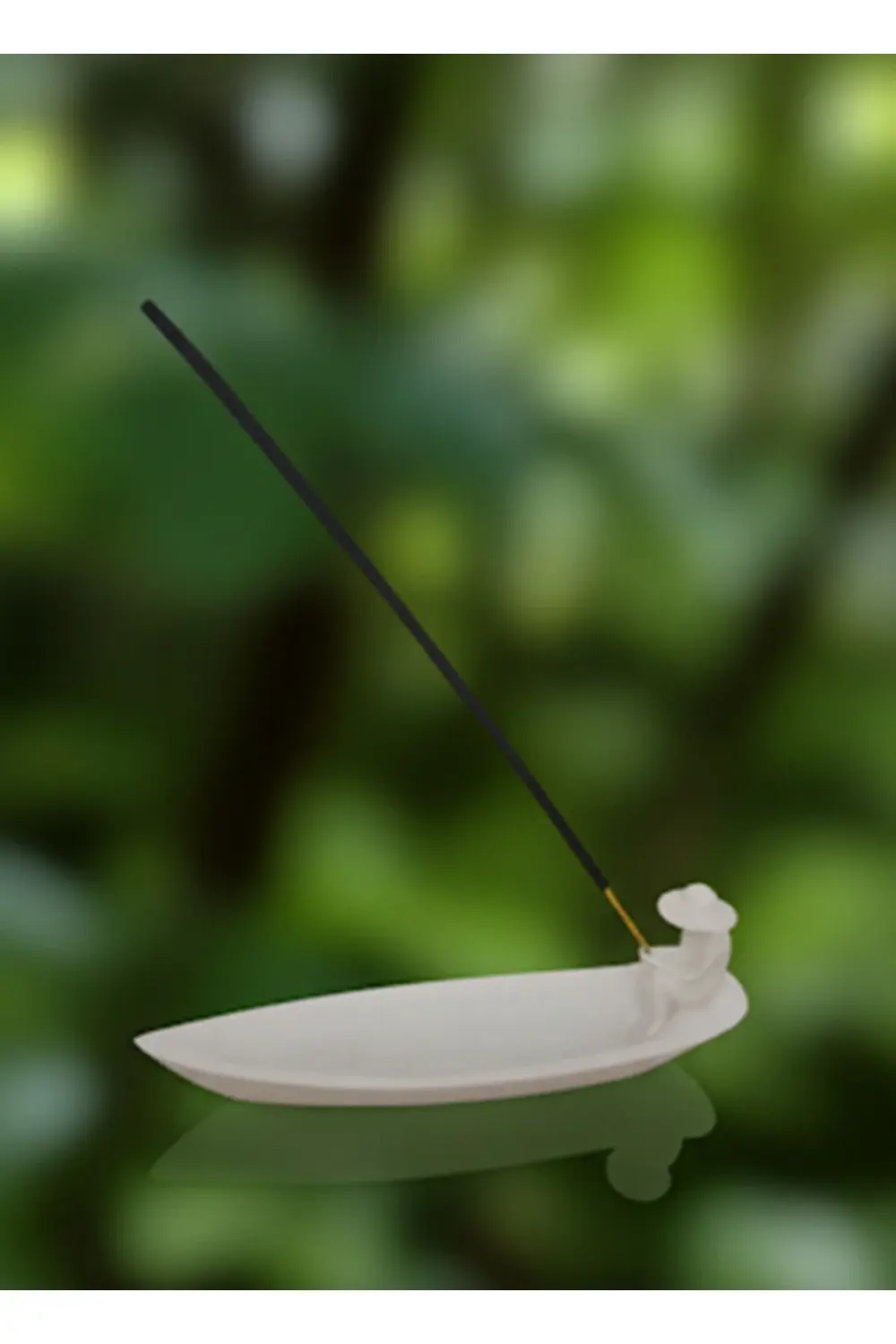 3D Balıkçı Figürlü Tekne Tasarımlı Seramik Tütsülük – Meditasyon