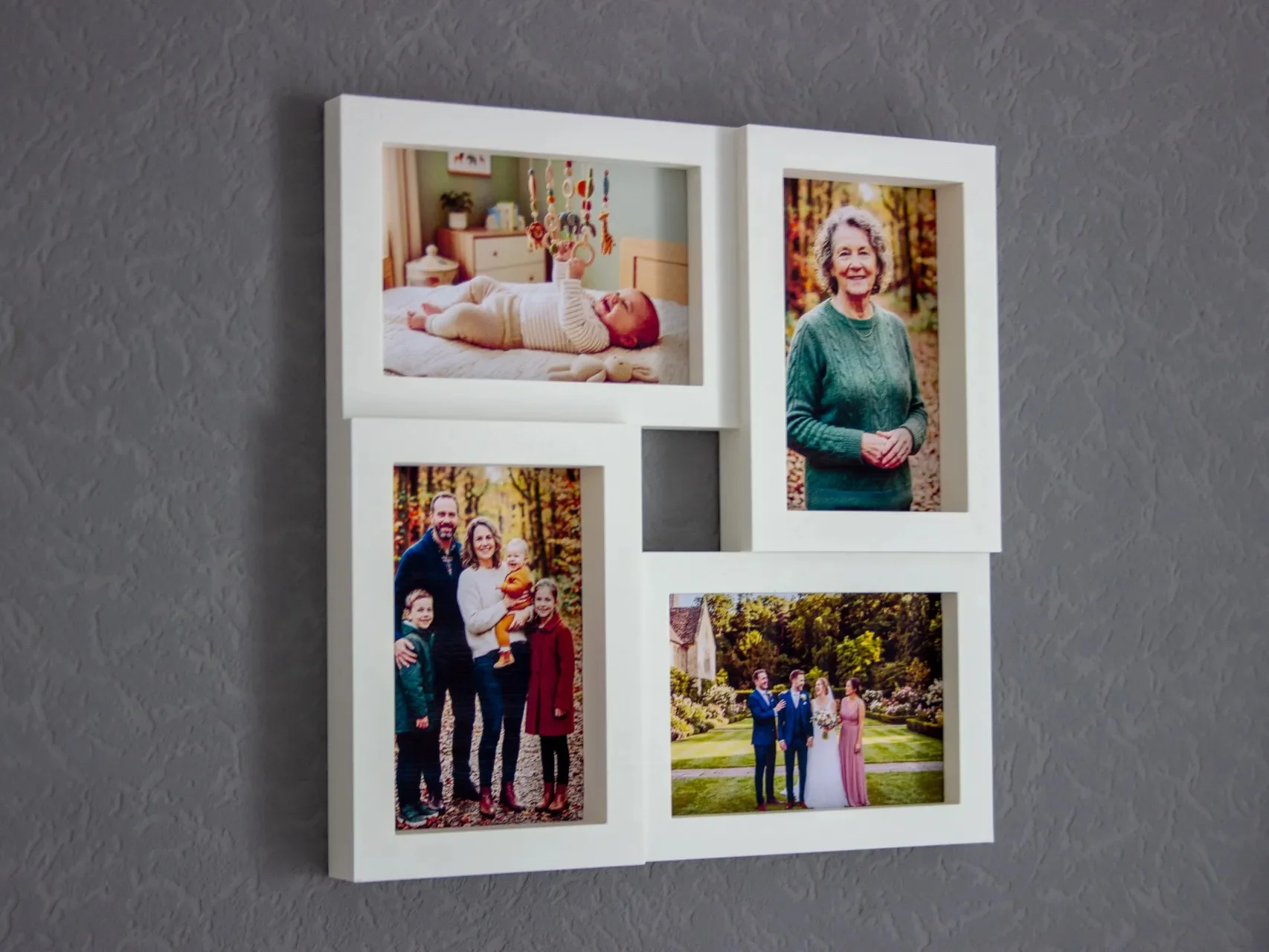 3D Baskı 4lü Duvar Fotoğraf Çerçevesi Çoklu Kolaj Resim Çerçevesi Yatay Dikey Anı Duvarı Panosu 3D Baskı 4lü Duvar Fotoğraf Çerçevesi Çoklu Kolaj Resim Çerçevesi Yatay Dikey Anı Duvarı Panosu