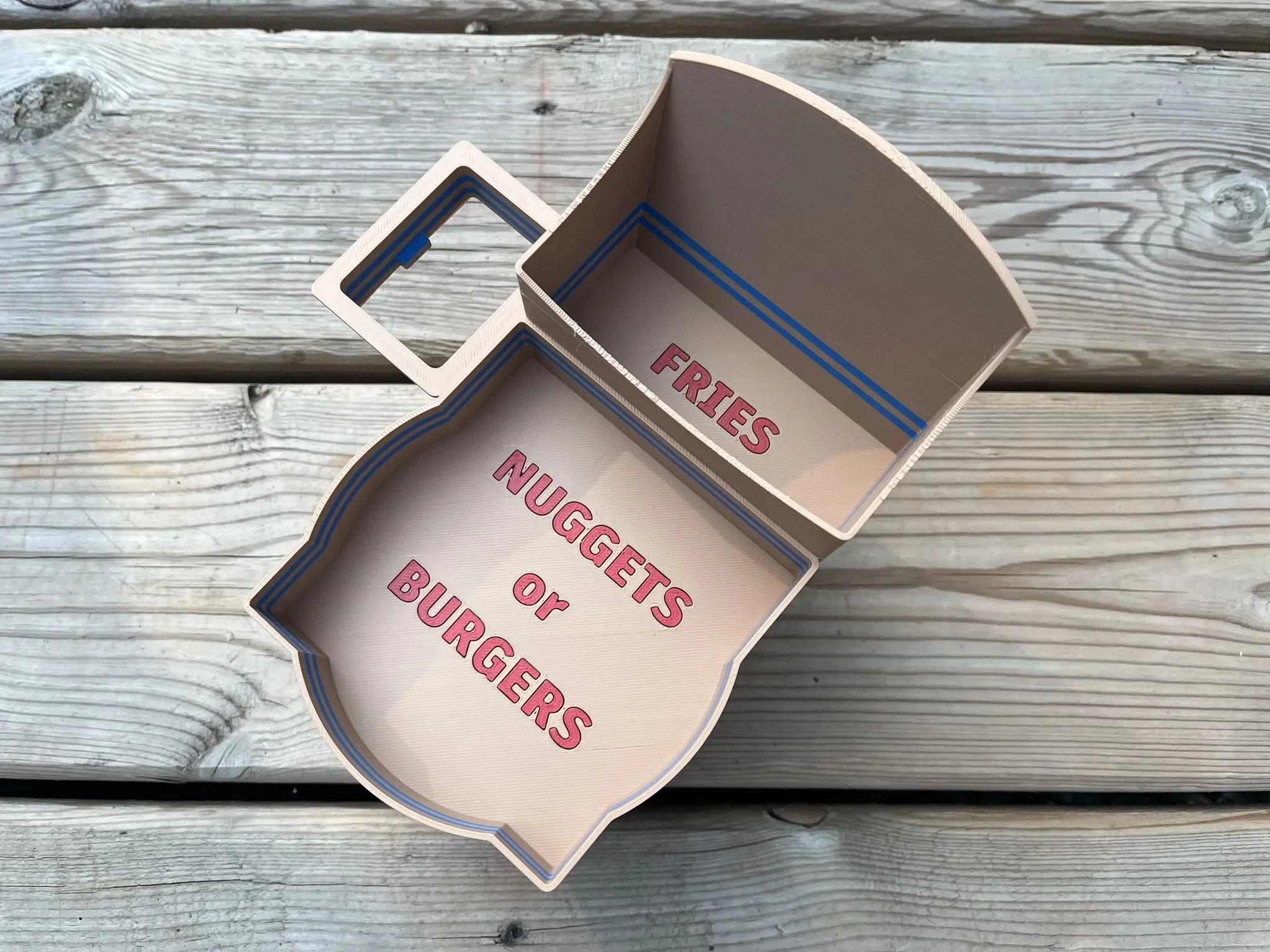 3D Baskı Fast Food Temalı Atıştırmalık Sunum Kabı Bardaklık Uyumlu Patates Nugget Bölmeli Tepsi Araç İçi 3D Baskı Fast Food Temalı Atıştırmalık Sunum Kabı Bardaklık Uyumlu Patates Nugget Bölmeli Tepsi Araç İçi