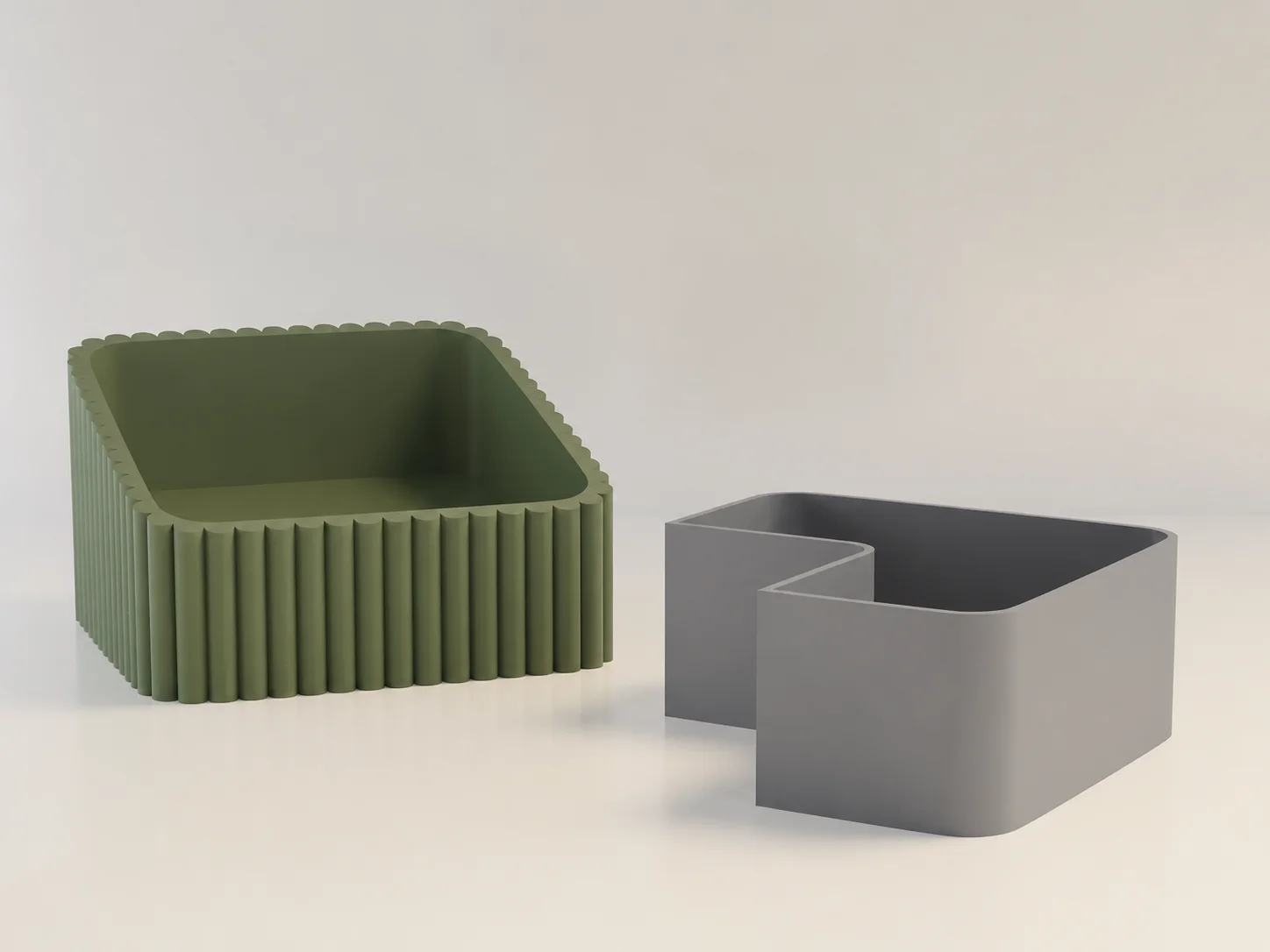 3D Baskı Fıstık Kasesi - Çift Hazneli Kabuk Ayırıcı Sunum Kasesi - Yeşil Gri 3D Baskı Fıstık Kasesi - Çift Hazneli Kabuk Ayırıcı Sunum Kasesi - Yeşil Gri