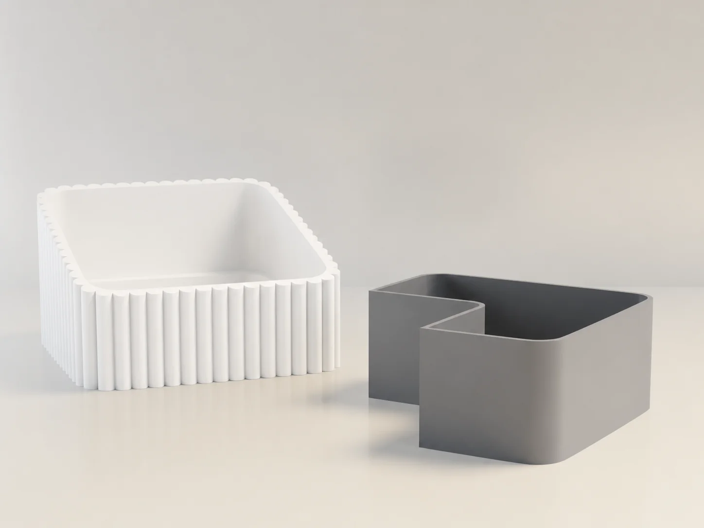 3D Baskı Fıstık Kasesi - Çift Hazneli Kabuk Ayırıcı Sunum Kasesi - Beyaz Gri 3D Baskı Fıstık Kasesi - Çift Hazneli Kabuk Ayırıcı Sunum Kasesi - Beyaz Gri