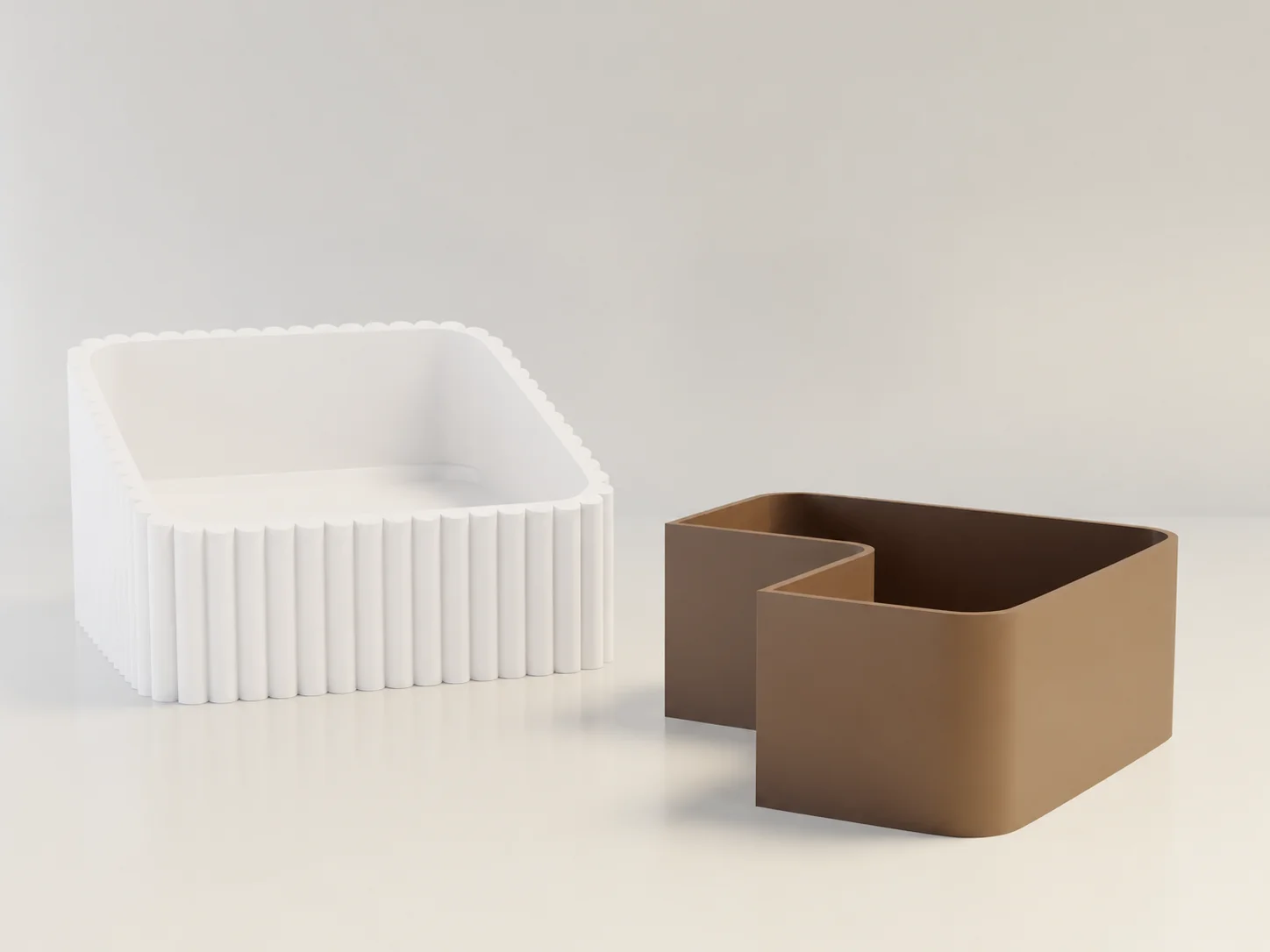 3D Baskı Fıstık Kasesi - Çift Hazneli Kabuk Ayırıcı Sunum Kasesi - Beyaz Kahverengi 3D Baskı Fıstık Kasesi - Çift Hazneli Kabuk Ayırıcı Sunum Kasesi - Beyaz Kahverengi