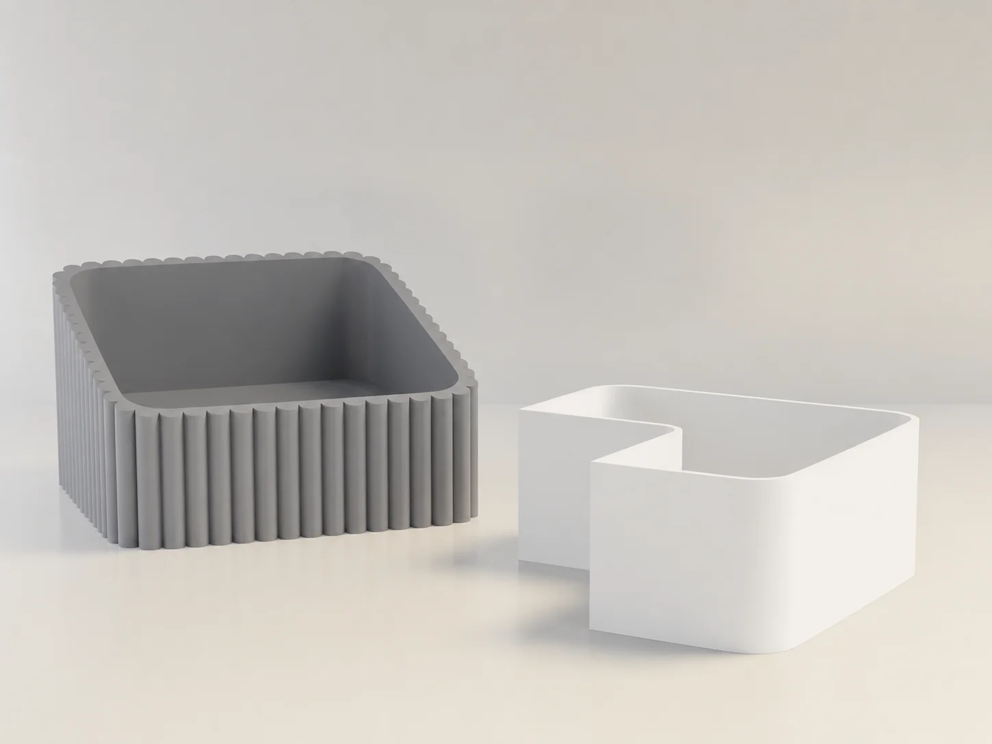 3D Baskı Fıstık Kasesi - Çift Hazneli Kabuk Ayırıcı Sunum Kasesi - Gri Beyaz 3D Baskı Fıstık Kasesi - Çift Hazneli Kabuk Ayırıcı Sunum Kasesi - Gri Beyaz