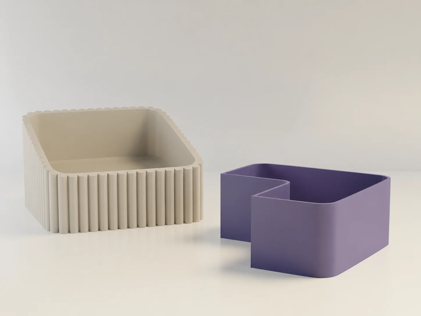 3D Baskı Fıstık Kasesi - Çift Hazneli Kabuk Ayırıcı Sunum Kasesi - Bej Mor 3D Baskı Fıstık Kasesi - Çift Hazneli Kabuk Ayırıcı Sunum Kasesi - Bej Mor