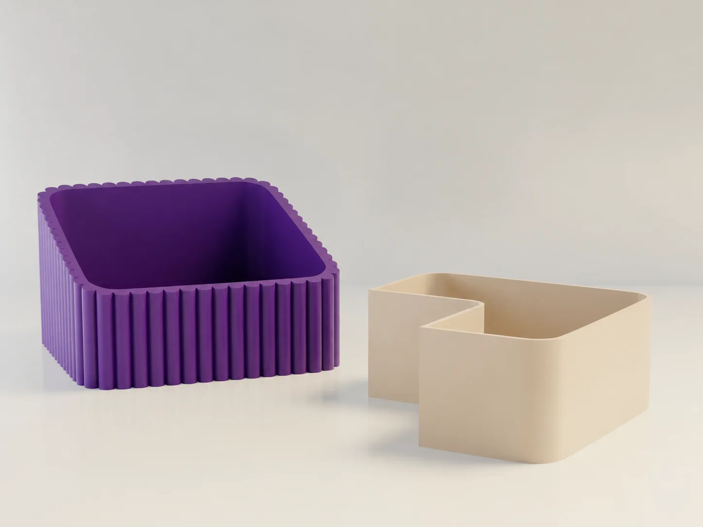 3D Baskı Fıstık Kasesi - Çift Hazneli Kabuk Ayırıcı Sunum Kasesi - Mor Bej 3D Baskı Fıstık Kasesi - Çift Hazneli Kabuk Ayırıcı Sunum Kasesi - Mor Bej