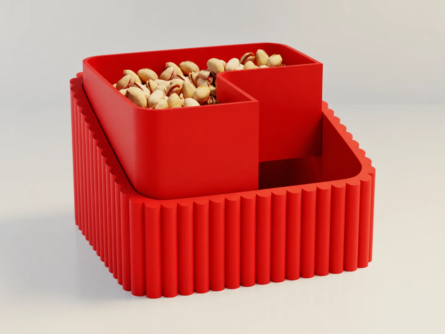 3D Baskı Fıstık Kasesi - Çift Hazneli Kabuk Ayırıcı Sunum Kasesi - Kırmızı Kırmızı 3D Baskı Fıstık Kasesi - Çift Hazneli Kabuk Ayırıcı Sunum Kasesi - Kırmızı Kırmızı