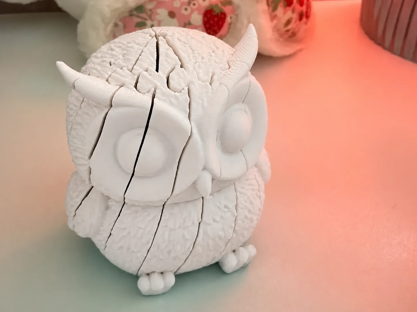 3D Baskı Hareketli Baykuş Figürü - Eklemli Flexi Oyuncak - Beyaz 3D Baskı Hareketli Baykuş Figürü - Eklemli Flexi Oyuncak - Beyaz