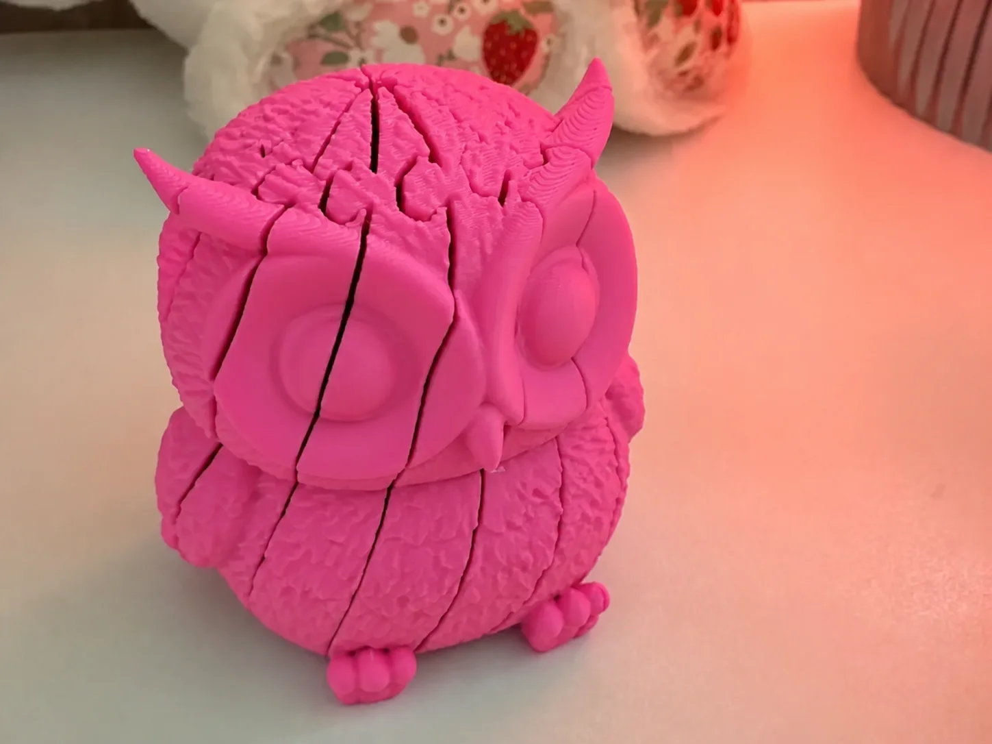 3D Baskı Hareketli Baykuş Figürü - Eklemli Flexi Oyuncak - Pembe 3D Baskı Hareketli Baykuş Figürü - Eklemli Flexi Oyuncak - Pembe