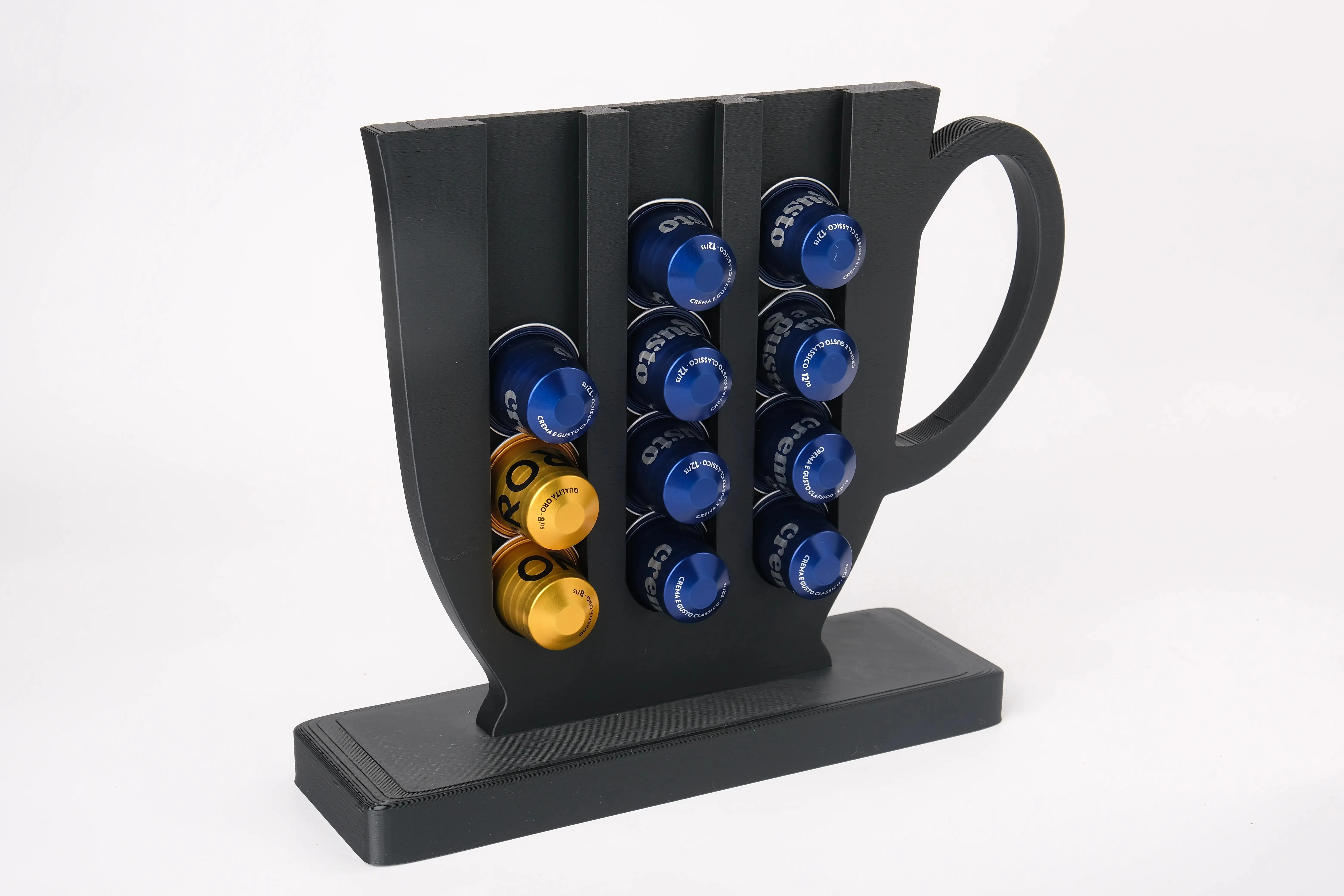 3D Baskı Kahve Kapsül Standı Tezgah Üstü Kapsül Organizer Düzenleyici Kupa Formlu Dekoratif Siyah 3D Baskı Kahve Kapsül Standı Tezgah Üstü Kapsül Organizer Düzenleyici Kupa Formlu Dekoratif Siyah