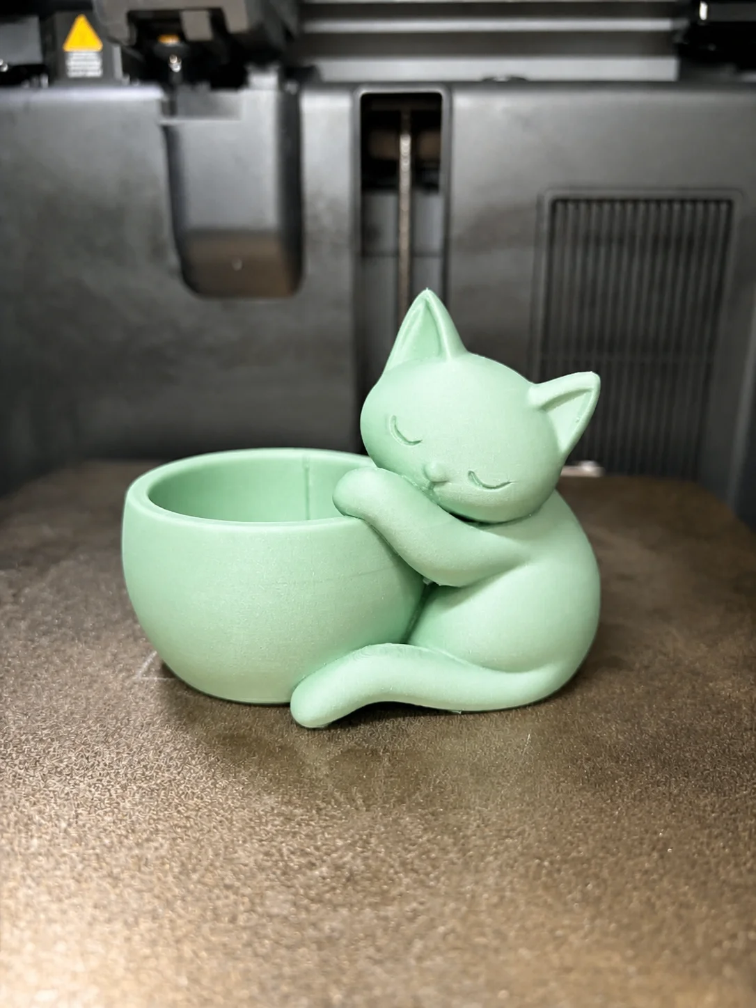 3D Baskı Sarılan Kedi Saksı - Sevimli Dekoratif Saksı - Mint 3D Baskı Sarılan Kedi Saksı - Sevimli Dekoratif Saksı - Mint