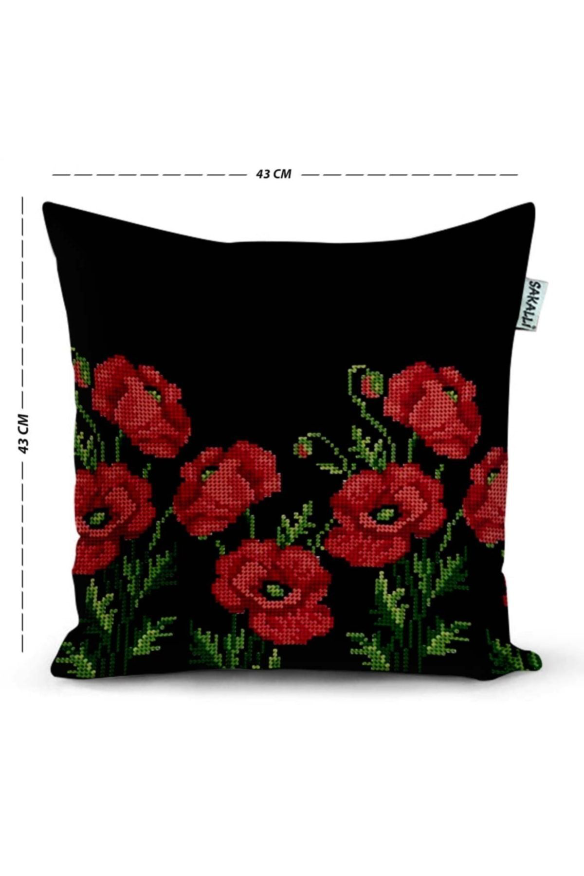 Sakallı 3D Baskılı Dekoratif Kırlent Kılıfı