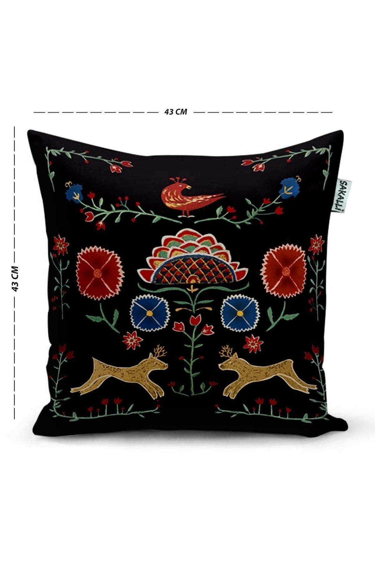 Sakallı 3D Baskılı Dekoratif Kırlent Kılıfı