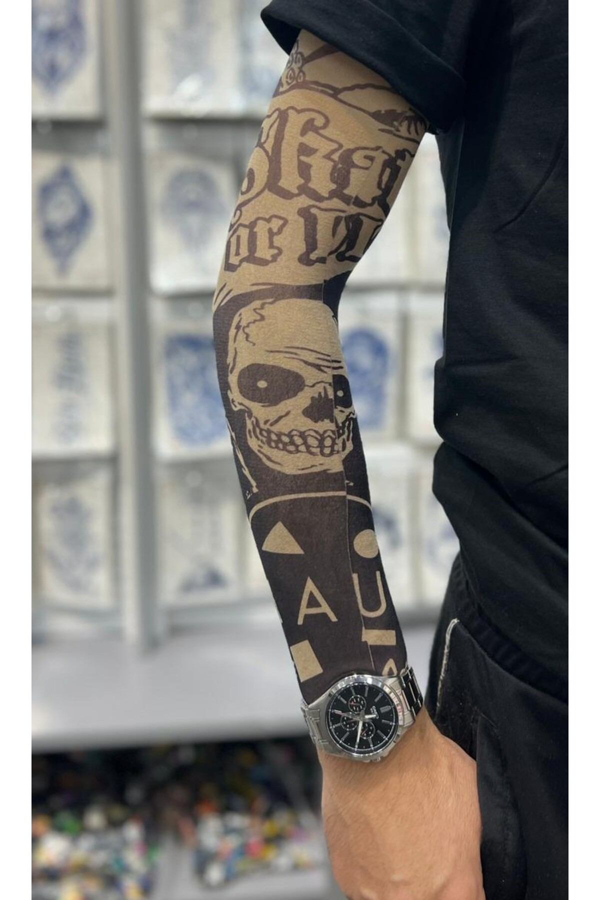 Arescollection 3D Baskılı Giyilebilir Likralı Yıkanabilir Kol Ve Bacak Dövmesi 1