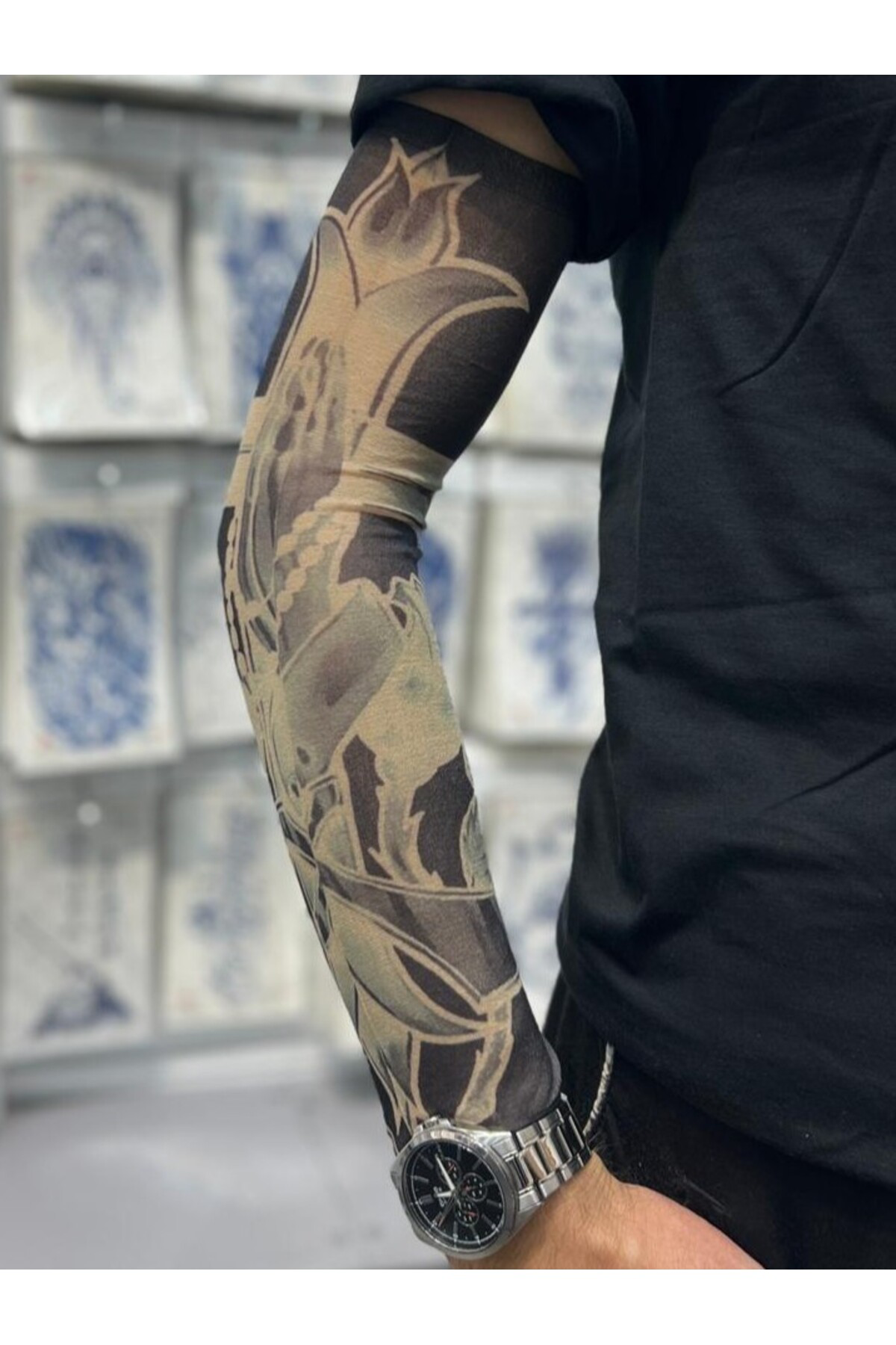Arescollection 3D Baskılı Giyilebilir Likralı Yıkanabilir Kol Ve Bacak Dövmesi 1