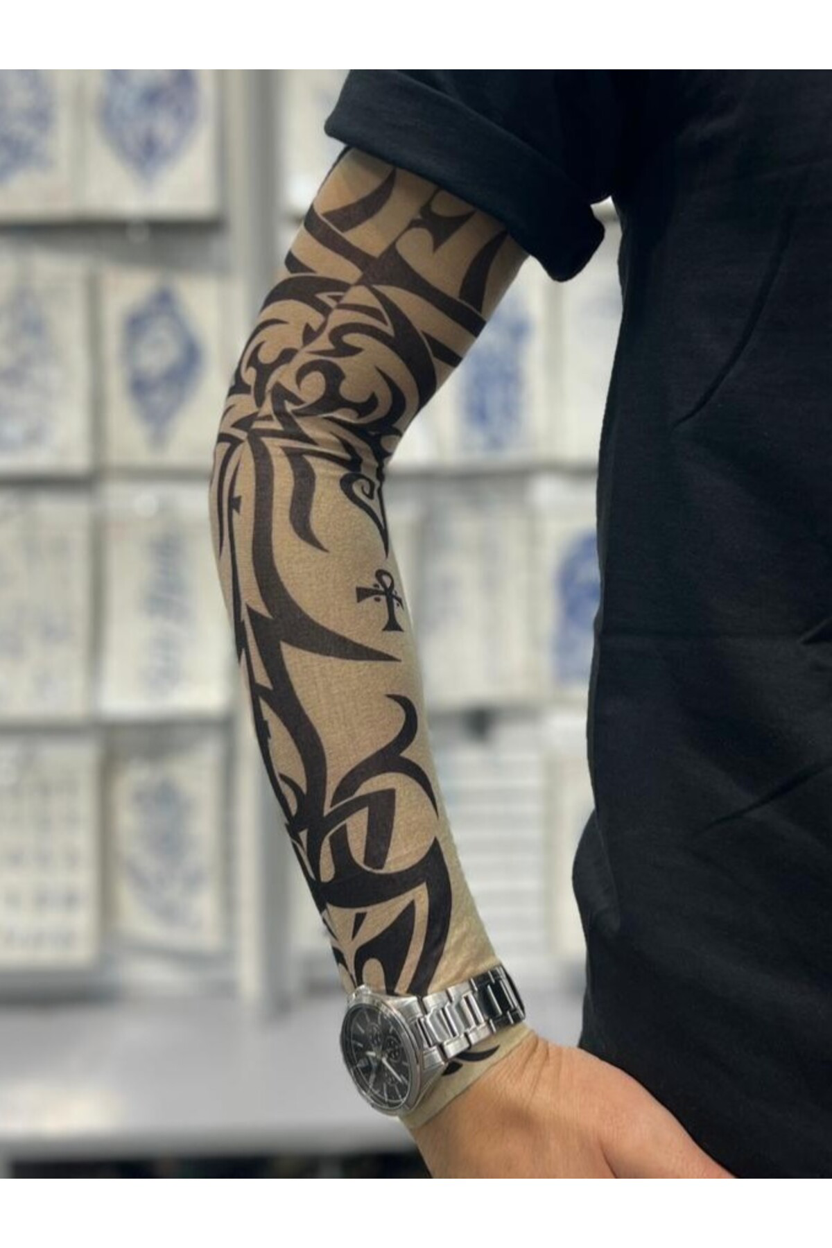 Arescollection 3D Baskılı Giyilebilir Likralı Yıkanabilir Kol Ve Bacak Dövmesi 1