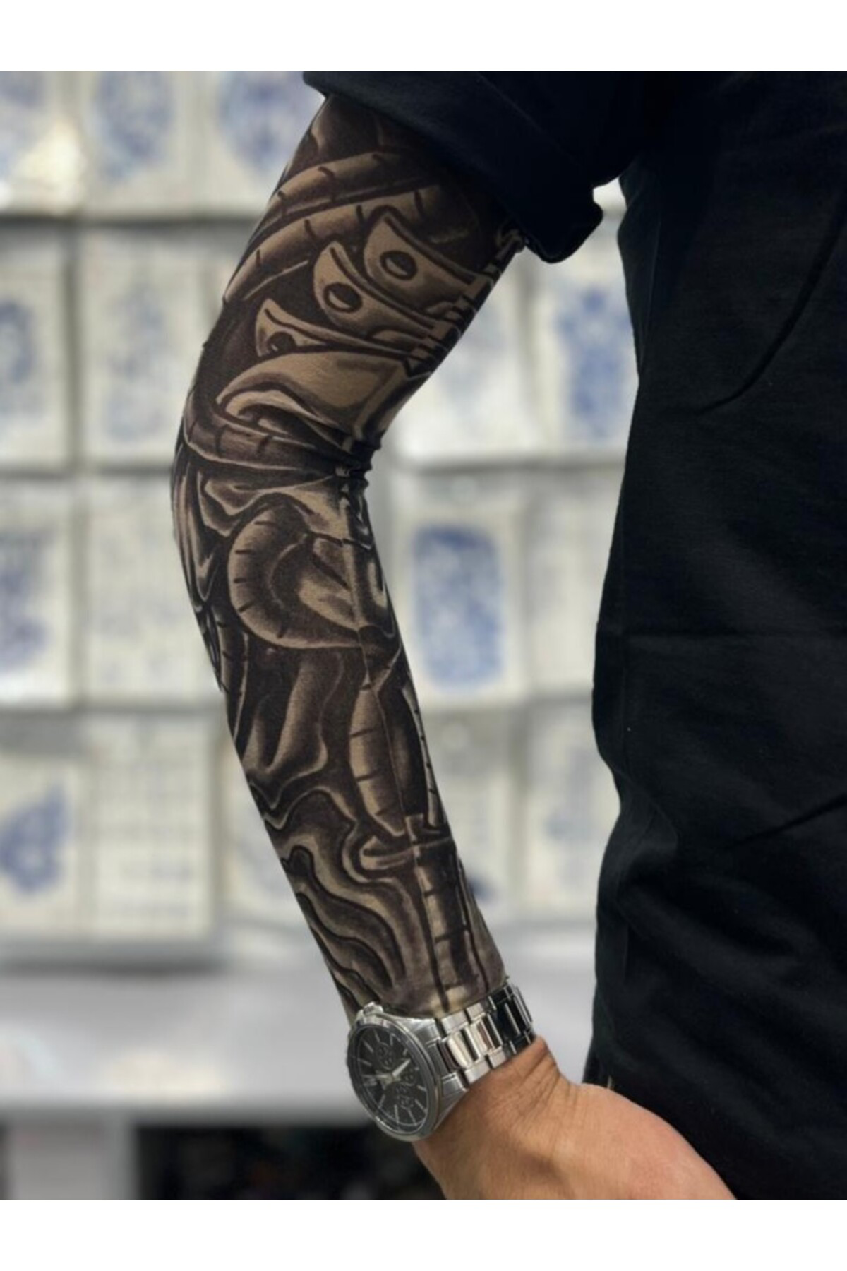 Arescollection 3D Baskılı Giyilebilir Likralı Yıkanabilir Kol Ve Bacak Dövmesi 1