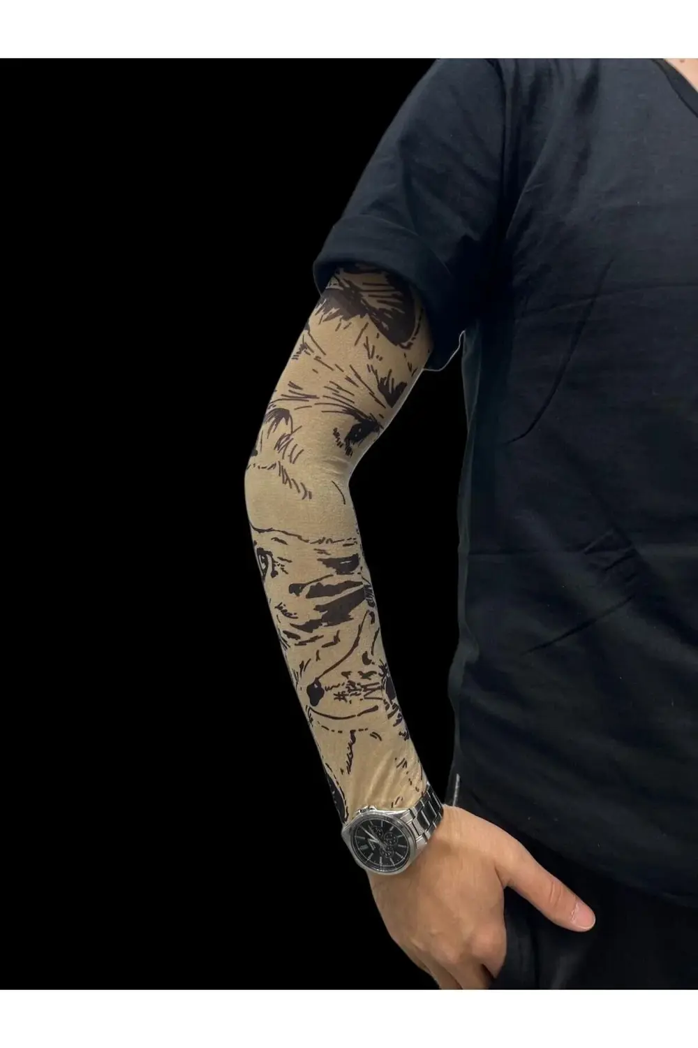 3d baskılı giyilebilir likralı yıkanabilir kol ve bacak dövmesi 1