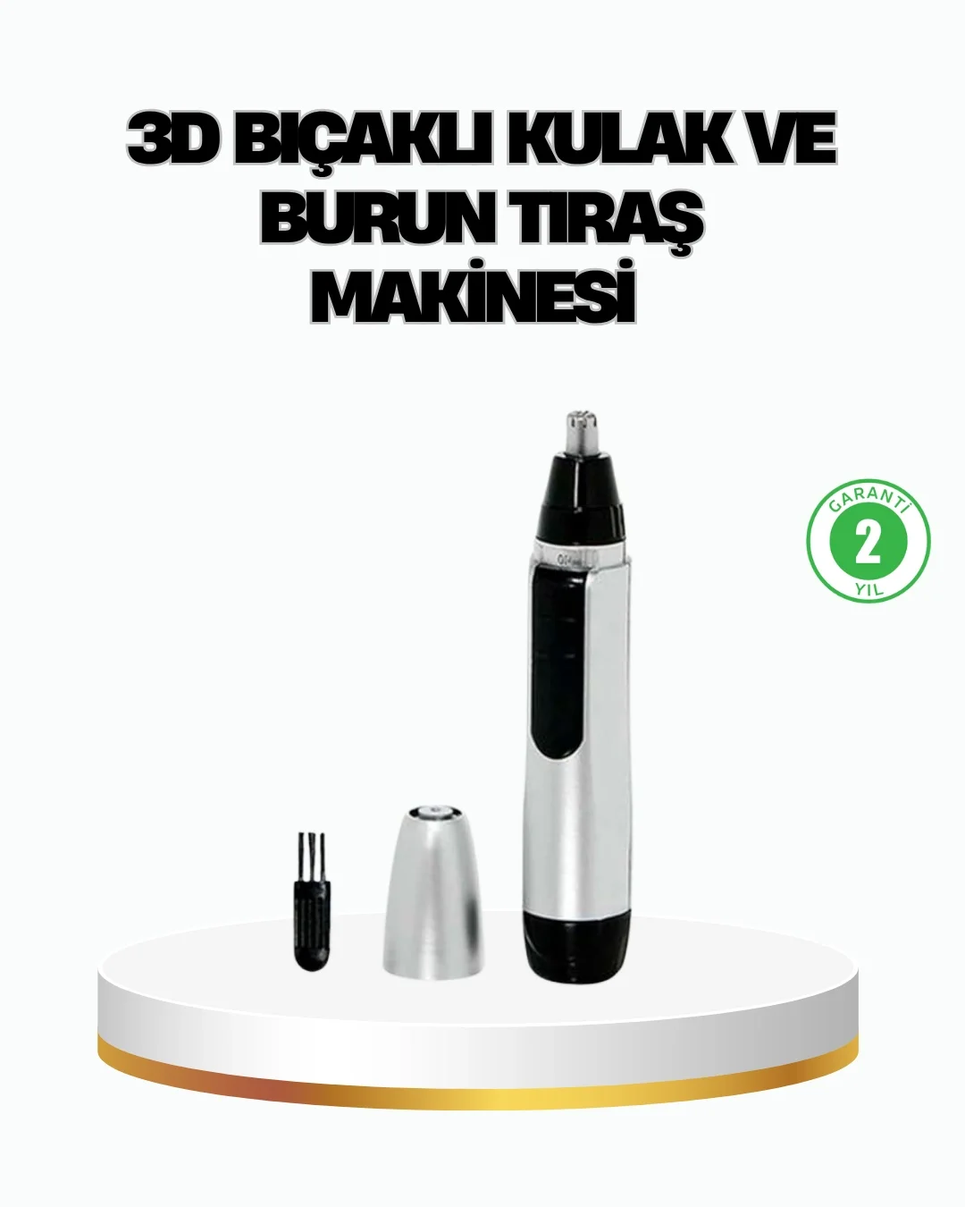 3D Bıçaklı Burun ve Kulak Tıraş Makinesi Pil ile Çalışan Taşınabi