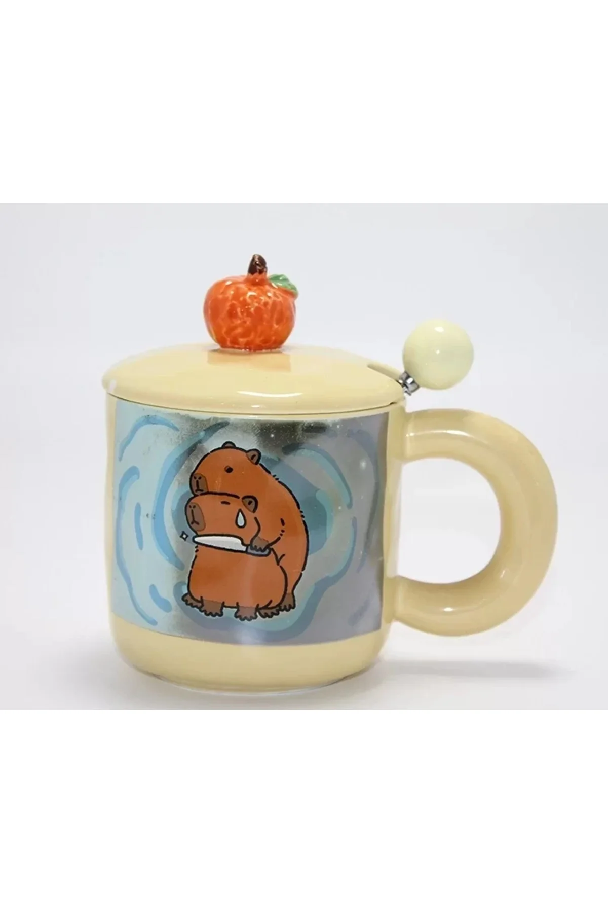 3d Capybara Desenli Porselen Kupa Bardak Alk4501