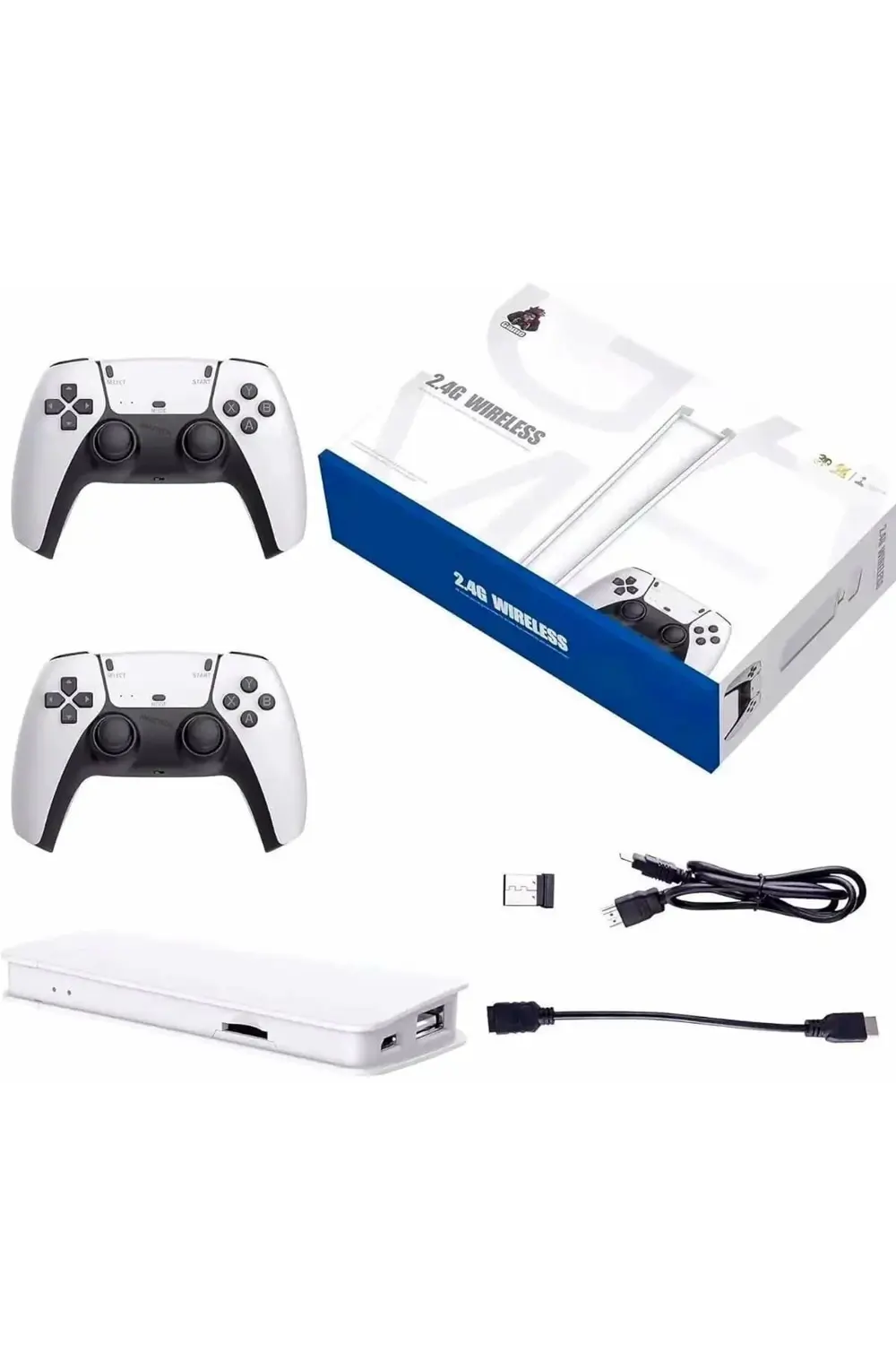 3D Çift Oyun Kollu 4K HD Ekran Nostaljik 20.000 Oyunlu Beyaz Game