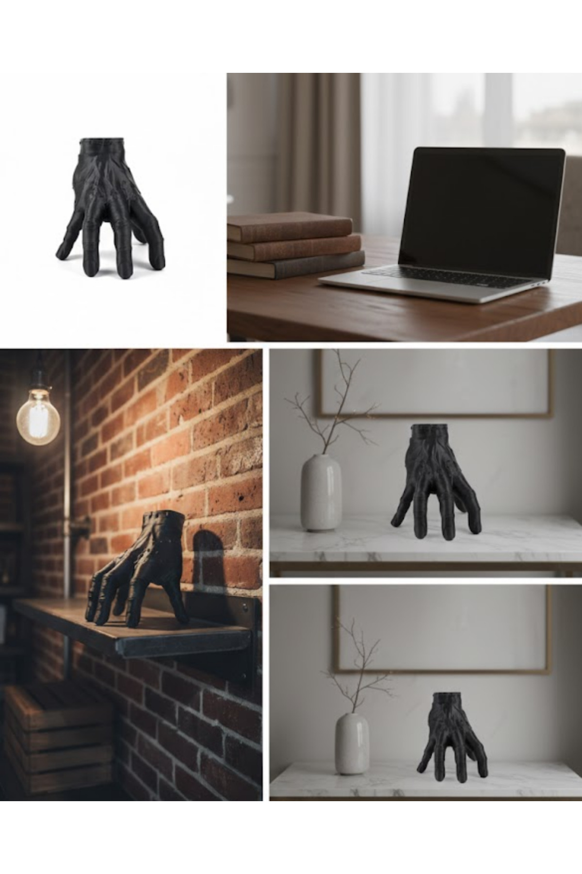 3D Dekoratif Siyah El Obje 17x16 cm Gotik ve Modern Aksesuar - Li