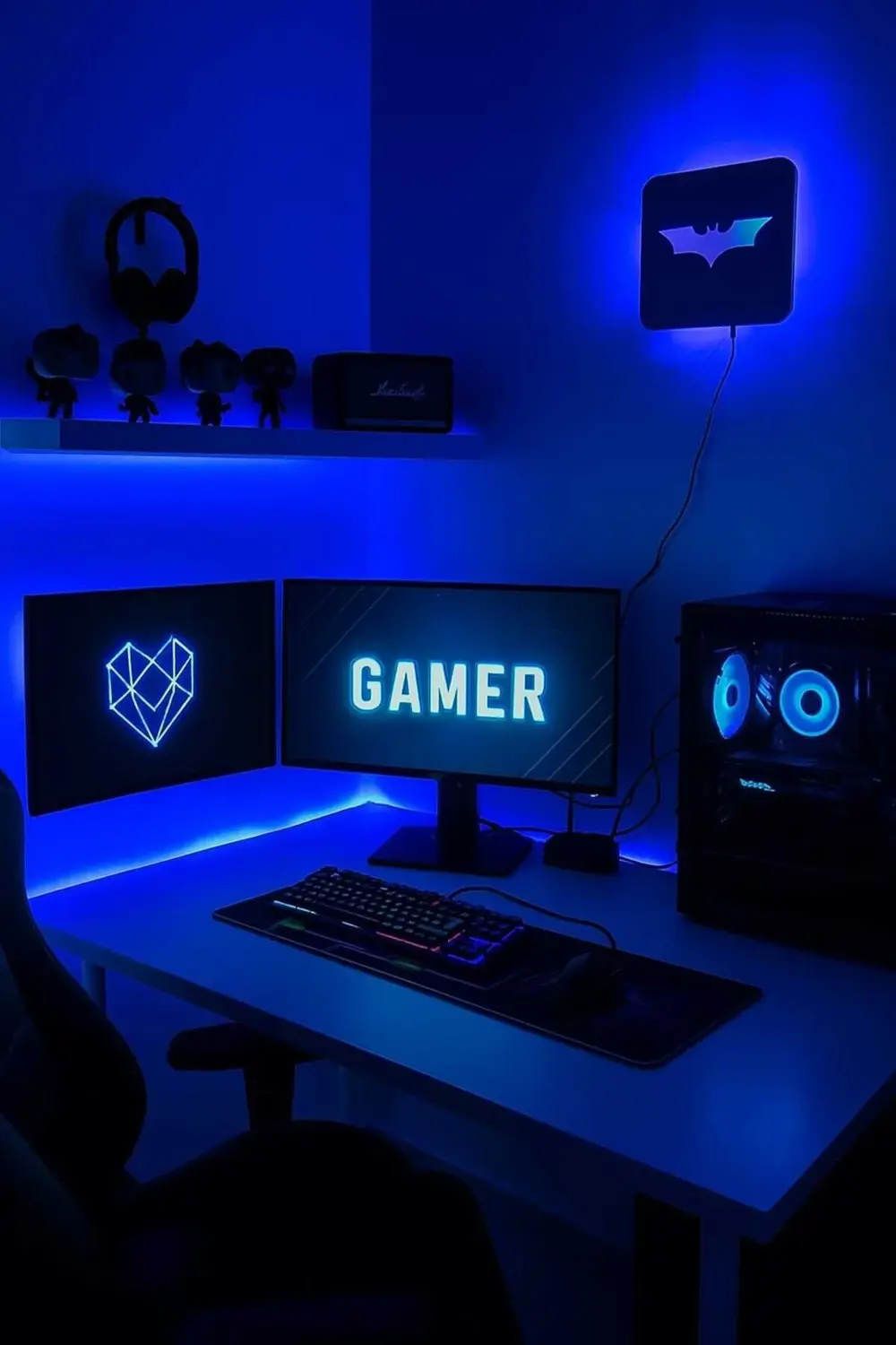 3D DESİGN BATMAN RGB LED YANSITMA DUVAR AYDINLATMASI