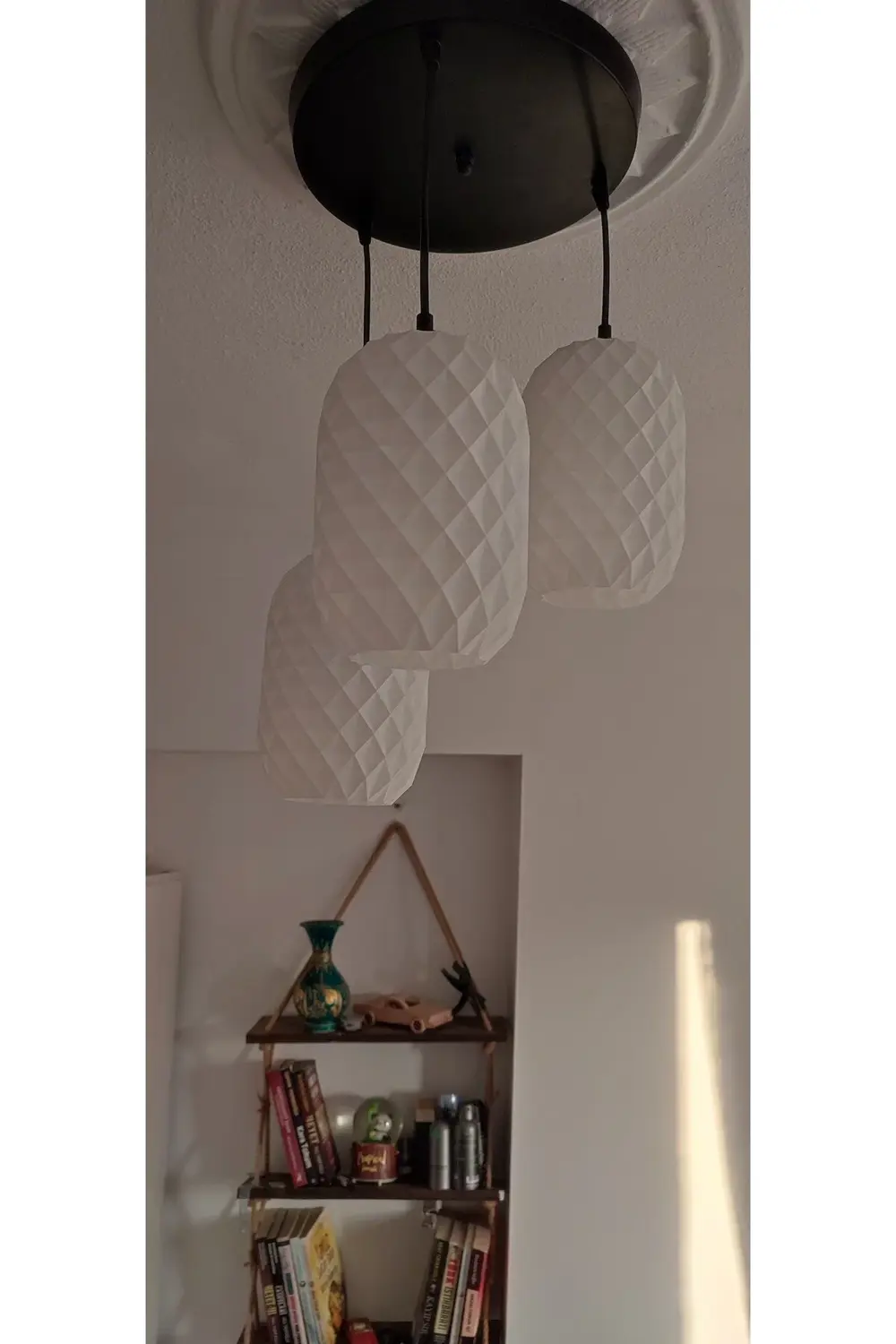 3D Design GEOMETRİK Sarkıt Avize  3 Başlıklı Avize Modern E27 Yat